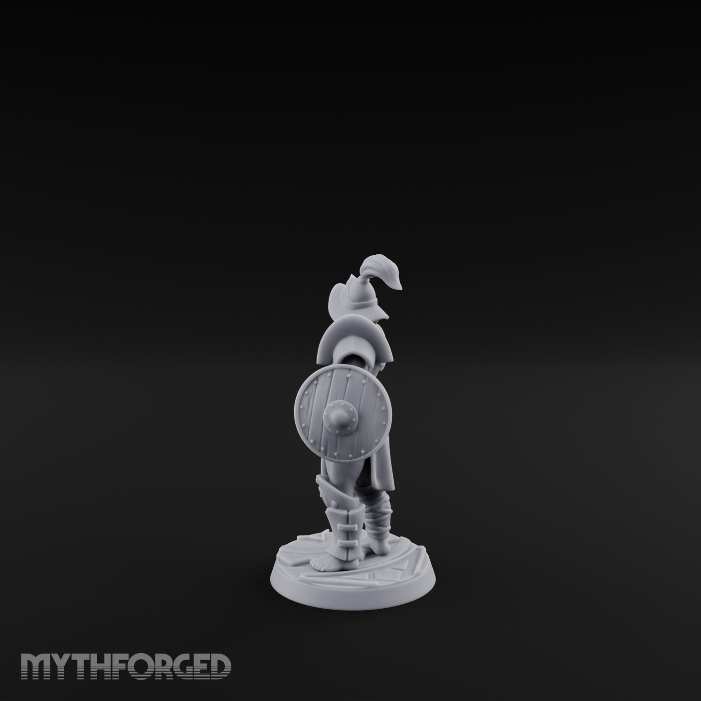 Trident Shield Clashing Human Gladiators Miniature for Dungeons and Dragons, Pathfinder or other TTRPGs