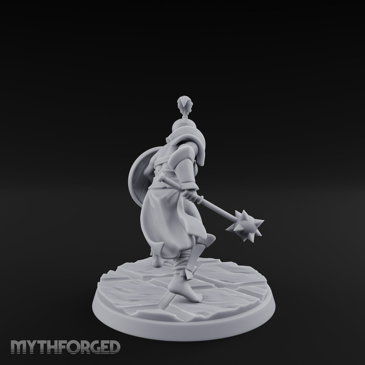 Trident Shield Clashing Human Gladiators Miniature for Dungeons and Dragons, Pathfinder or other TTRPGs