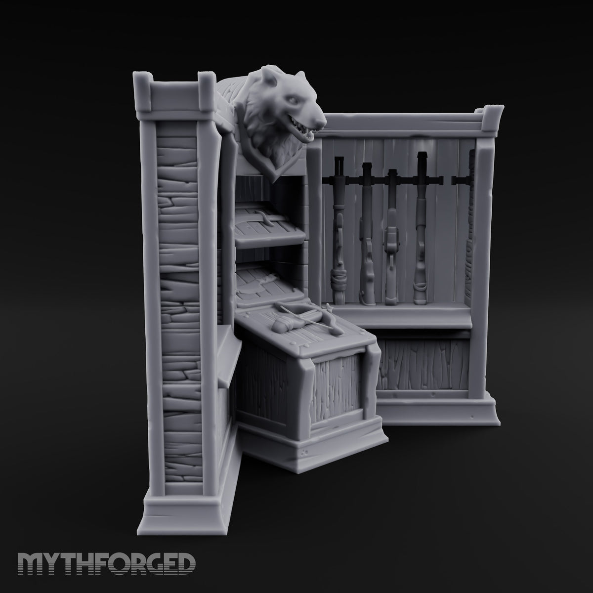 Rug Burn Risk Wooden Hunting Lodge Trophy Displays — G