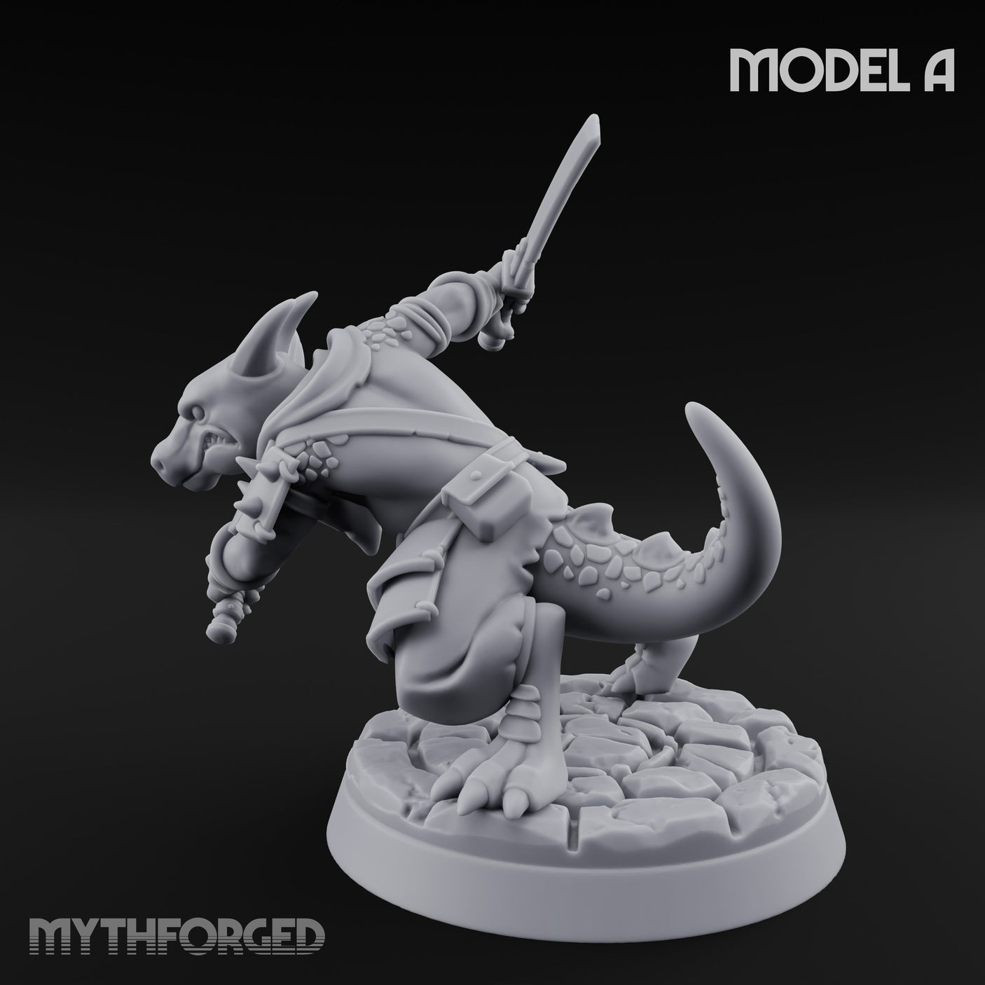 Twin Blade Slashing Kobold Assassin A Miniature for Dungeons and Dragons, Pathfinder or other TTRPGs