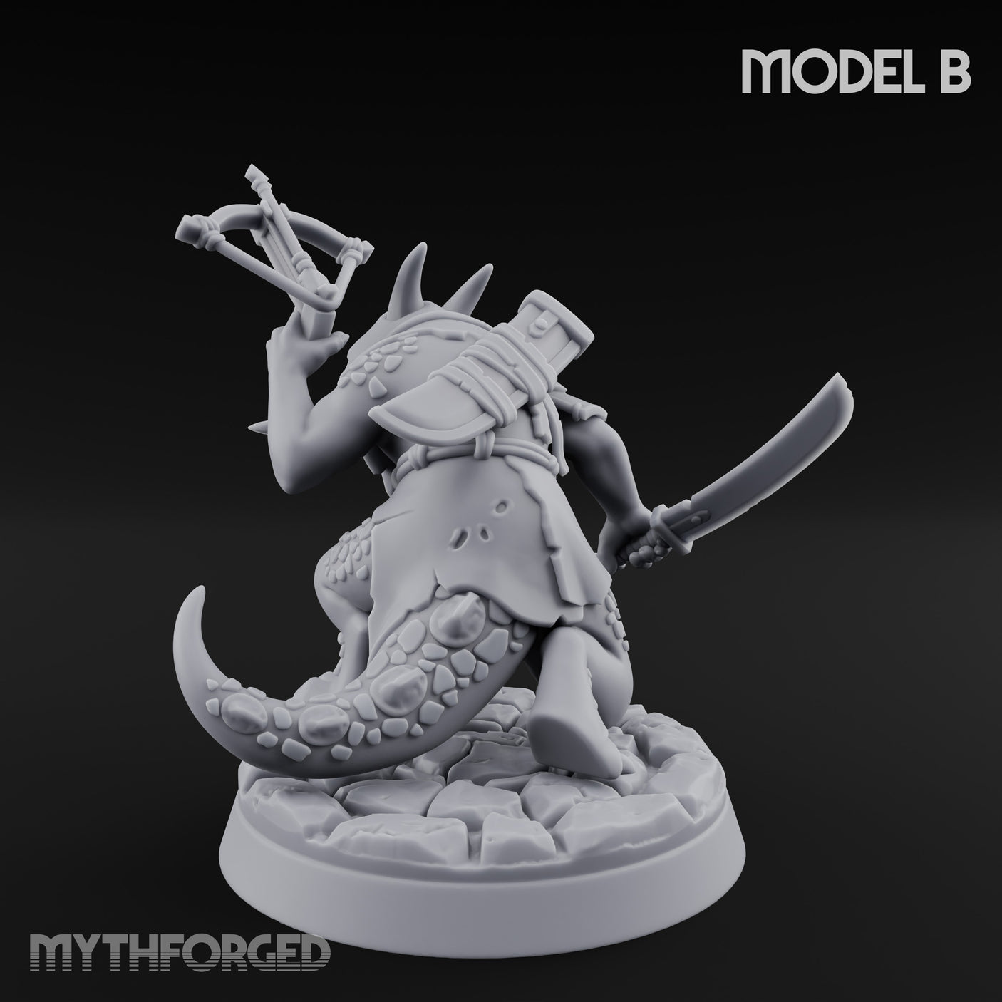 Twin Blade Slashing Kobold Assassin B Miniature for Dungeons and Dragons, Pathfinder or other TTRPGs