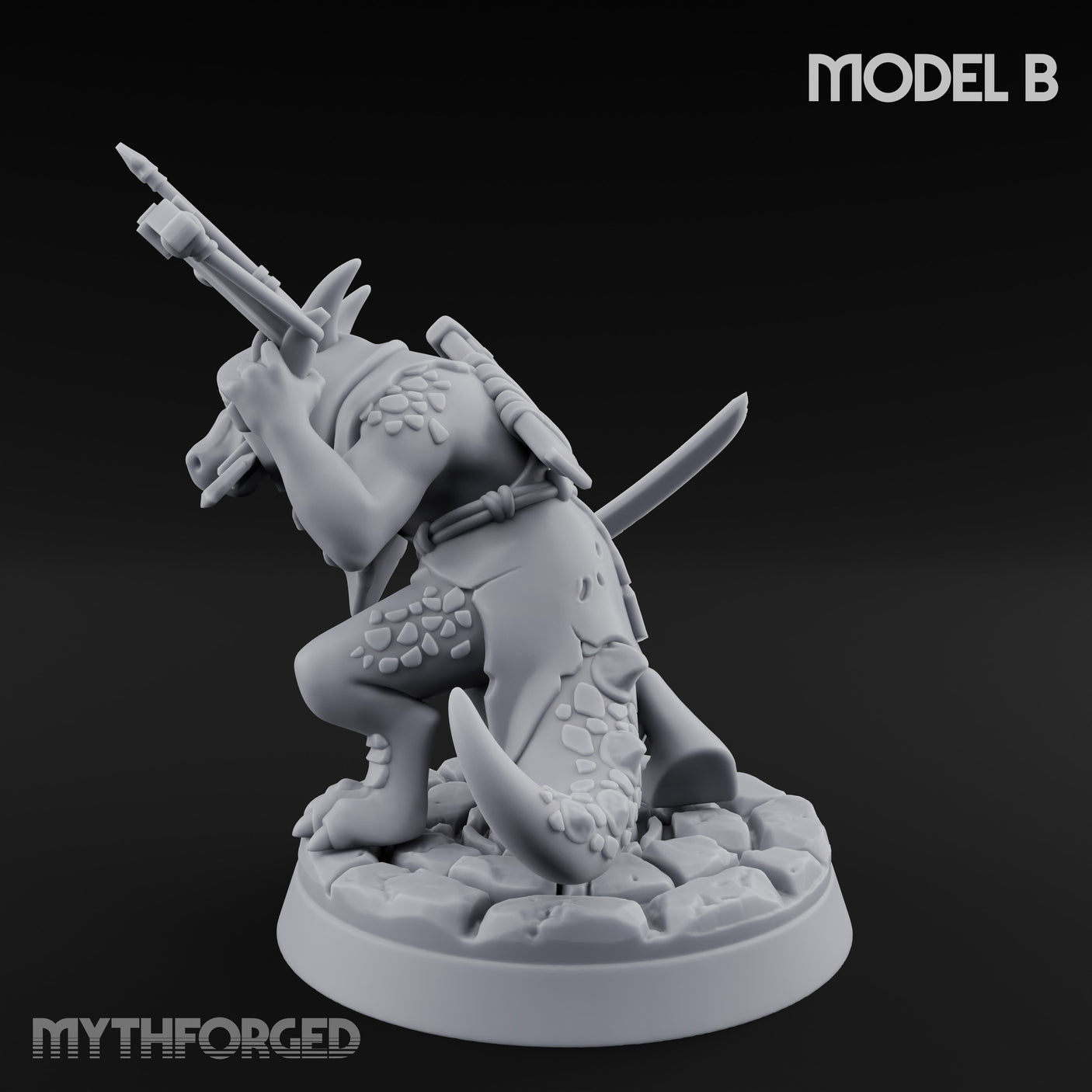 Twin Blade Slashing Kobold Assassin B Miniature for Dungeons and Dragons, Pathfinder or other TTRPGs