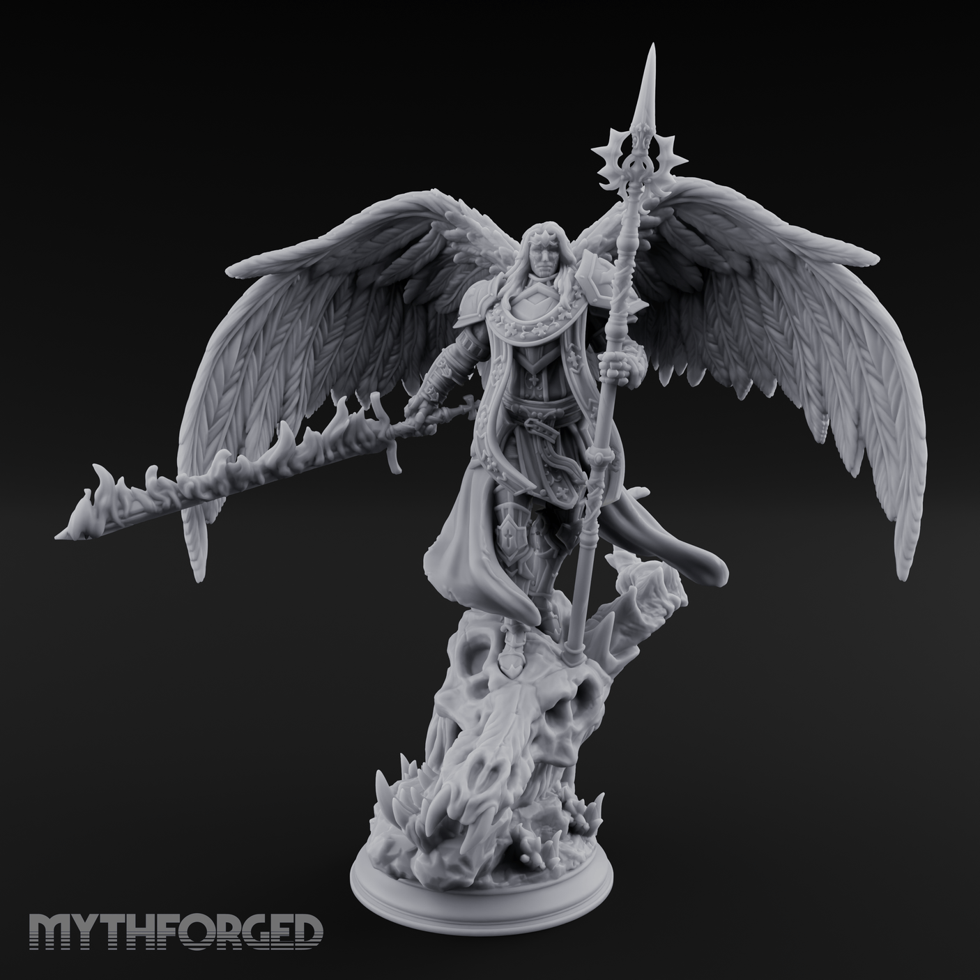 Holier Than Thou Angel Paladin Miniature for Dungeons and Dragons, Pathfinder or other TTRPGs
