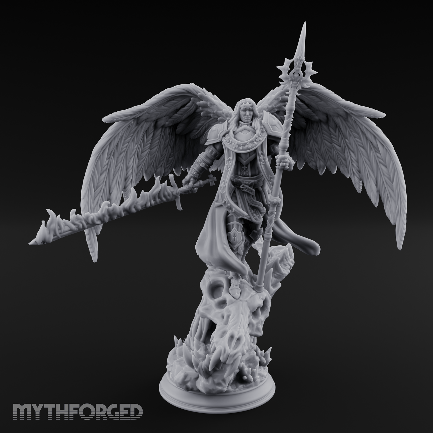 Holier Than Thou Angel Paladin Miniature for Dungeons and Dragons, Pathfinder or other TTRPGs