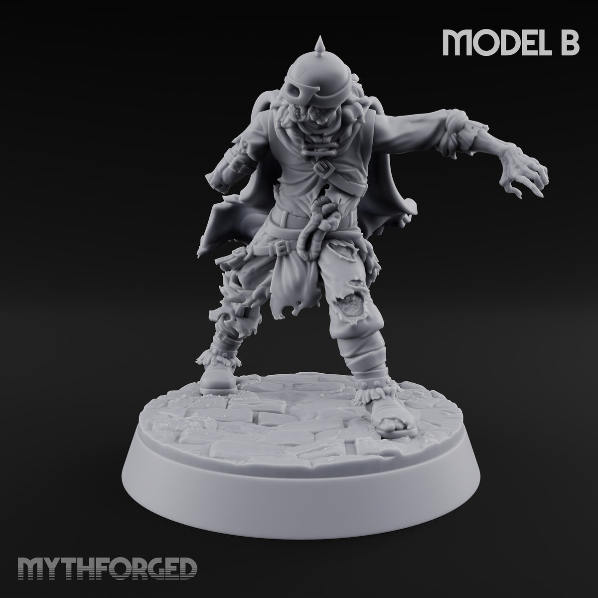 Dead Set Against Rest Zombie Warband with Necromancer — B · Dagger + Bare Hands (Reaching) + Bare Hands (Lunging) · Mounted