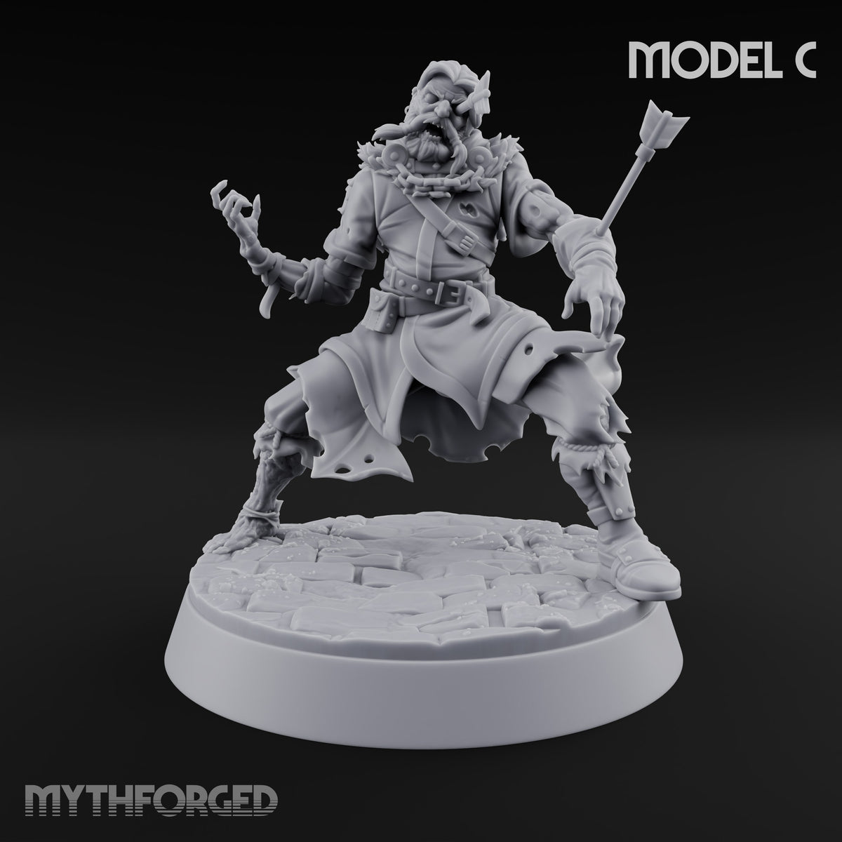 Dead Set Against Rest Zombie Warband with Necromancer — C · Claws + Bare Hands (Clawing) + Arrow-Struck · Mounted