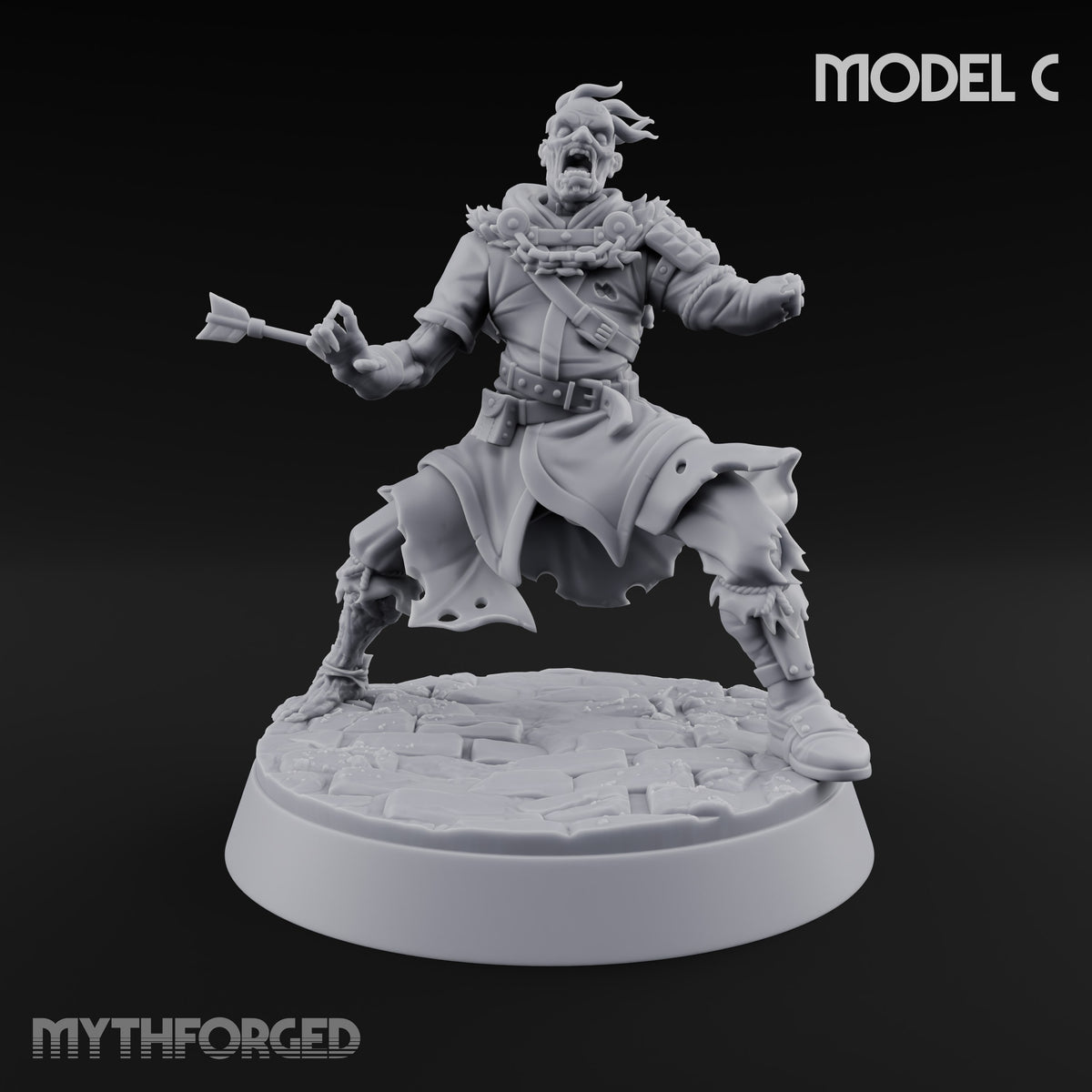 Dead Set Against Rest Zombie Warband with Necromancer — C · Dagger + Bare Hands (Reaching) + Bare Hands (Lunging) · Mounted