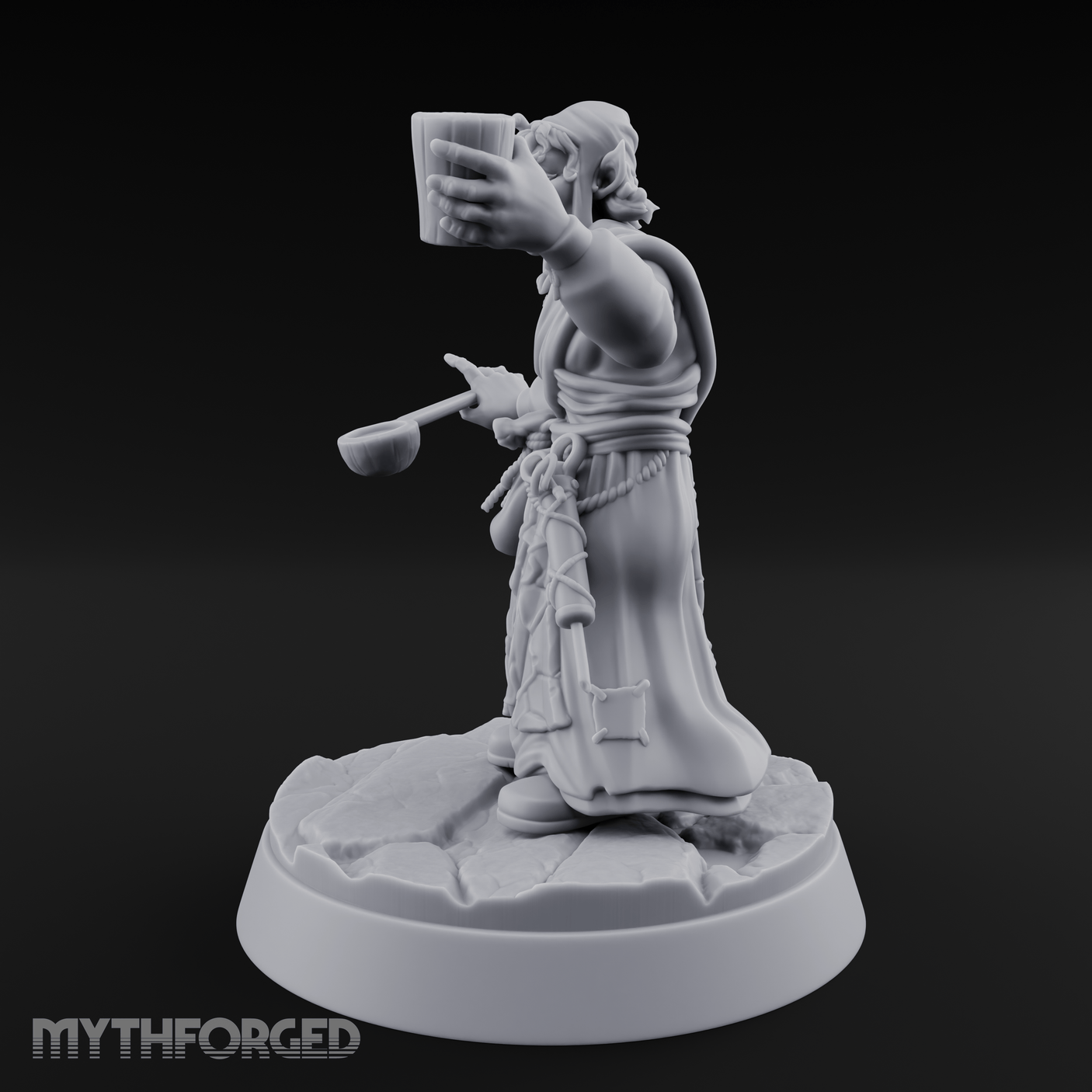 Juggling The Drinks Goblin Taverner Miniature for Dungeons and Dragons, Pathfinder or other TTRPGs