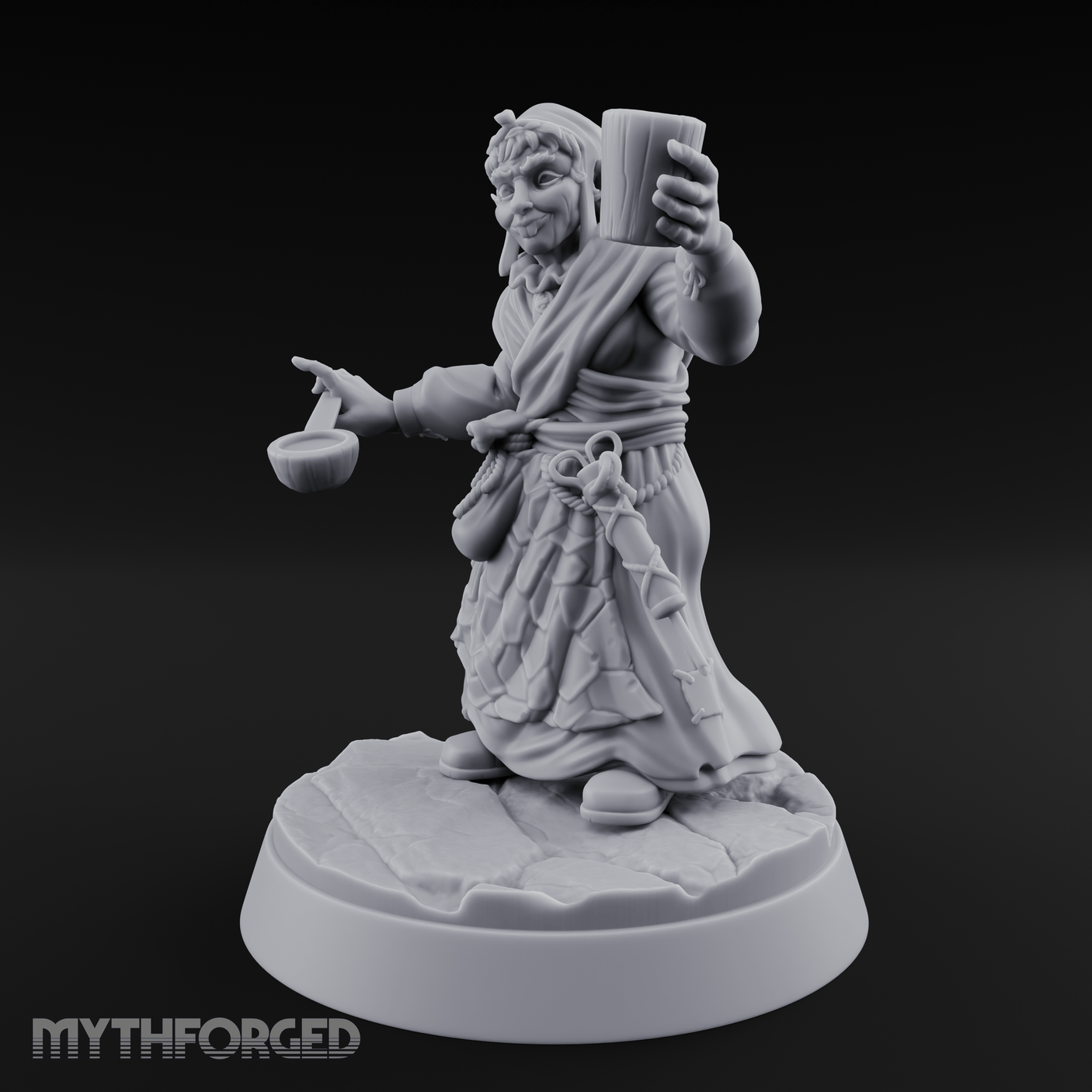 Juggling The Drinks Goblin Taverner Miniature for Dungeons and Dragons, Pathfinder or other TTRPGs