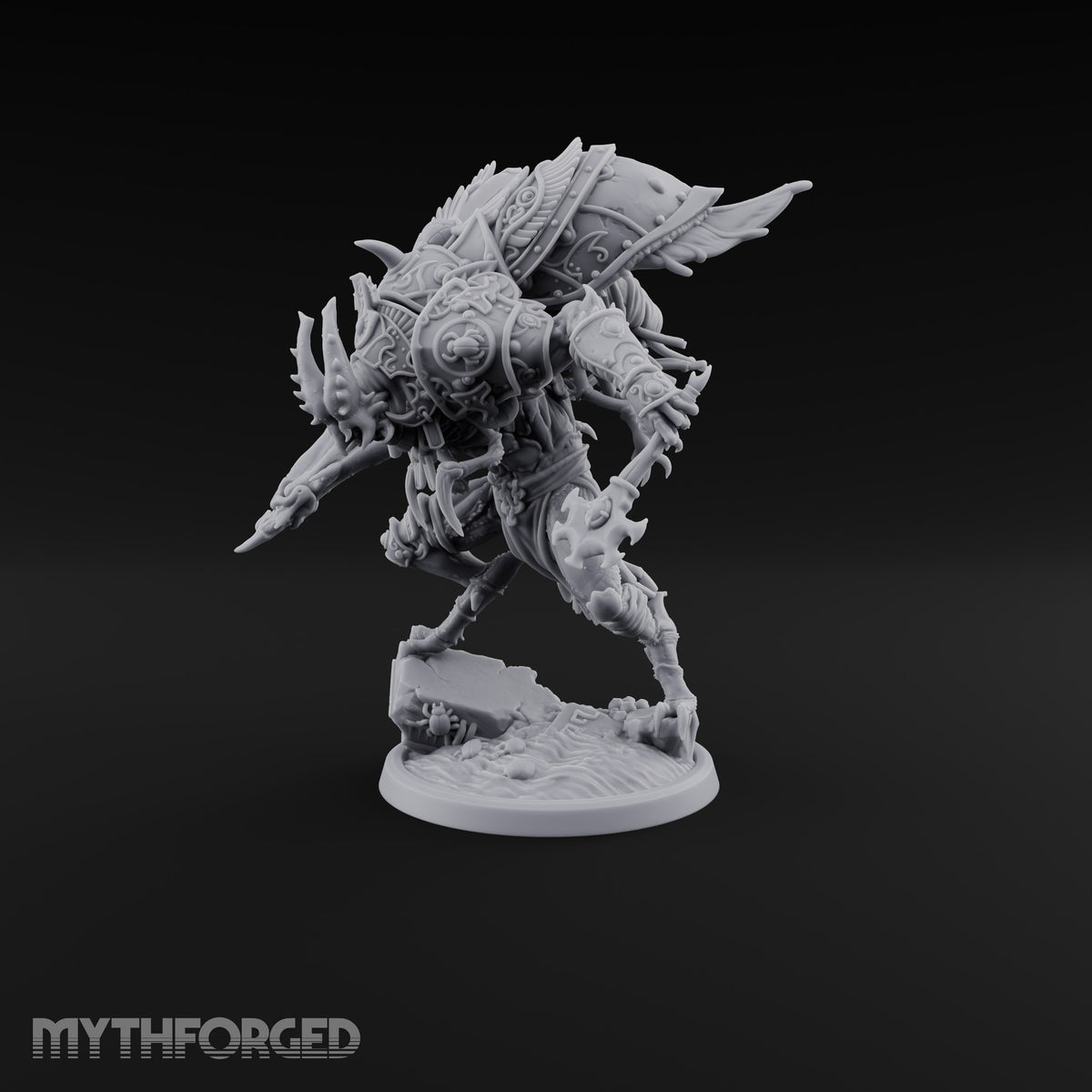 Poised to Strike Scarabfolk Warrior A