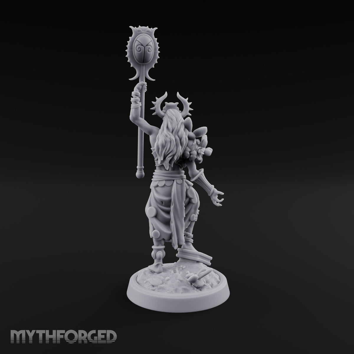Weapons Raised Insect Worshipping Zealot A Miniature for Dungeons and Dragons, Pathfinder or other TTRPGs