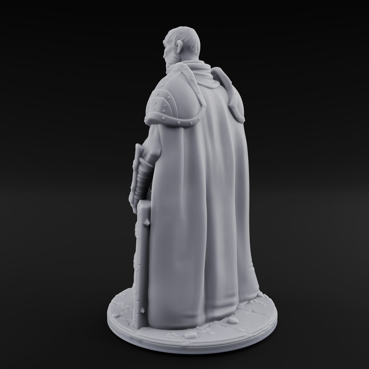 Standing His Ground Human Bodyguard Miniature for Dungeons and Dragons, Pathfinder or other TTRPGs
