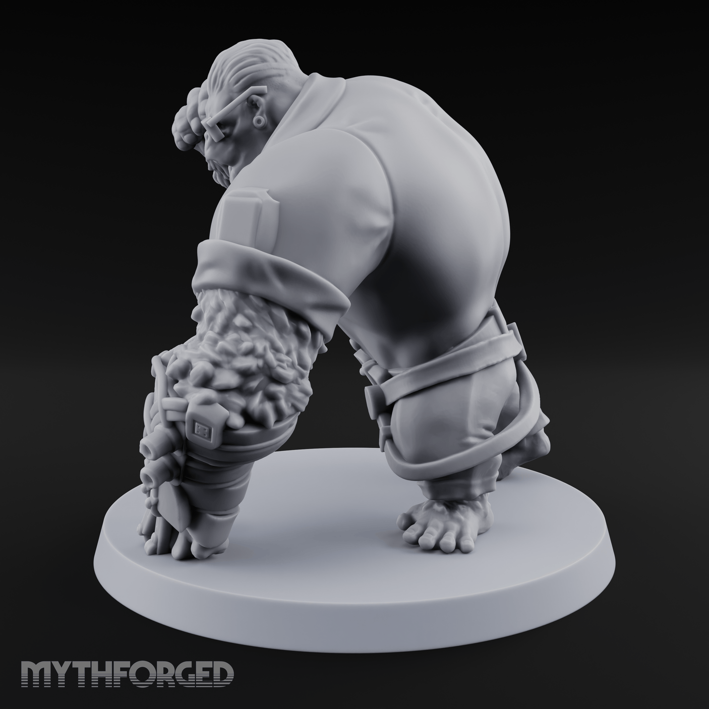 Glasses Adjusting Cyborg Gorilla Artificer Miniature for Dungeons and Dragons, Pathfinder or other TTRPGs