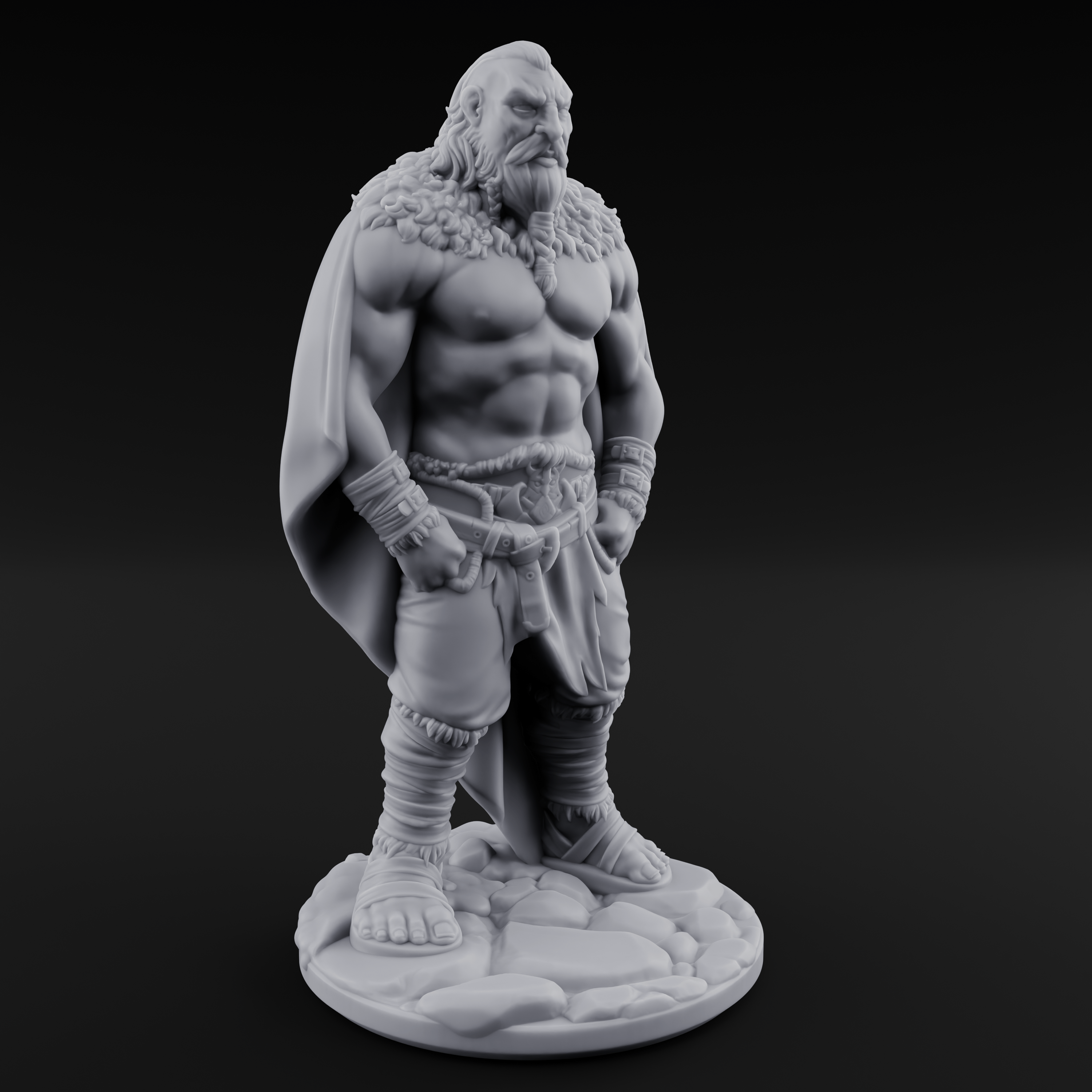 Belt Gripping Human Barbarians