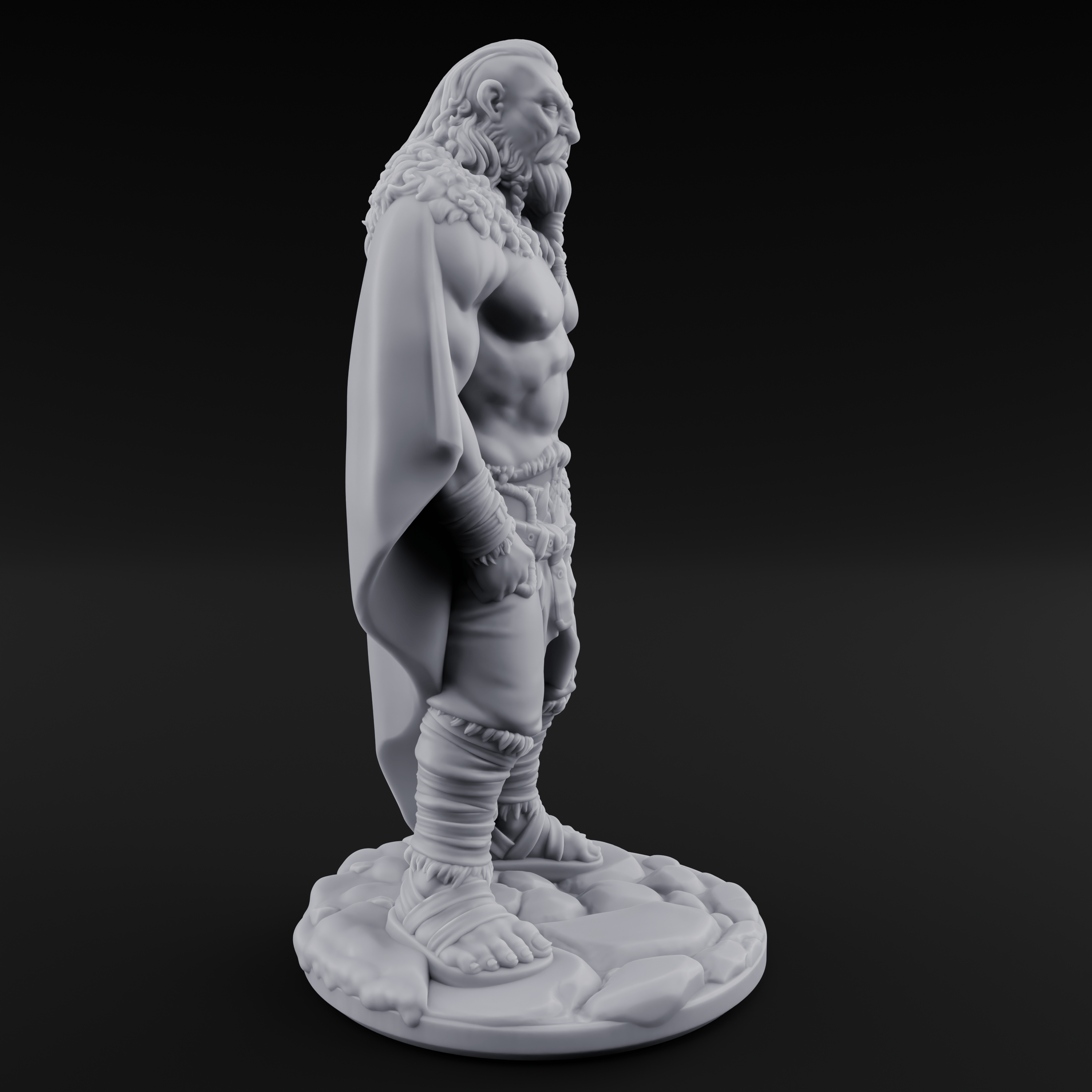 Belt Gripping Human Barbarian A