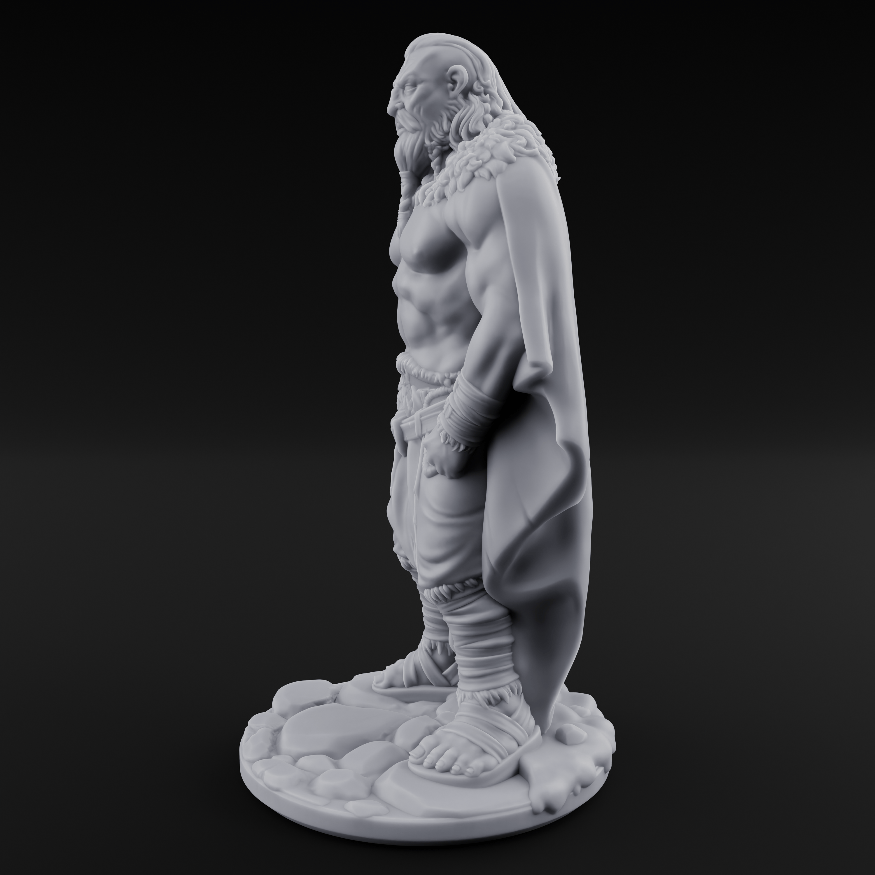 Belt Gripping Human Barbarian A