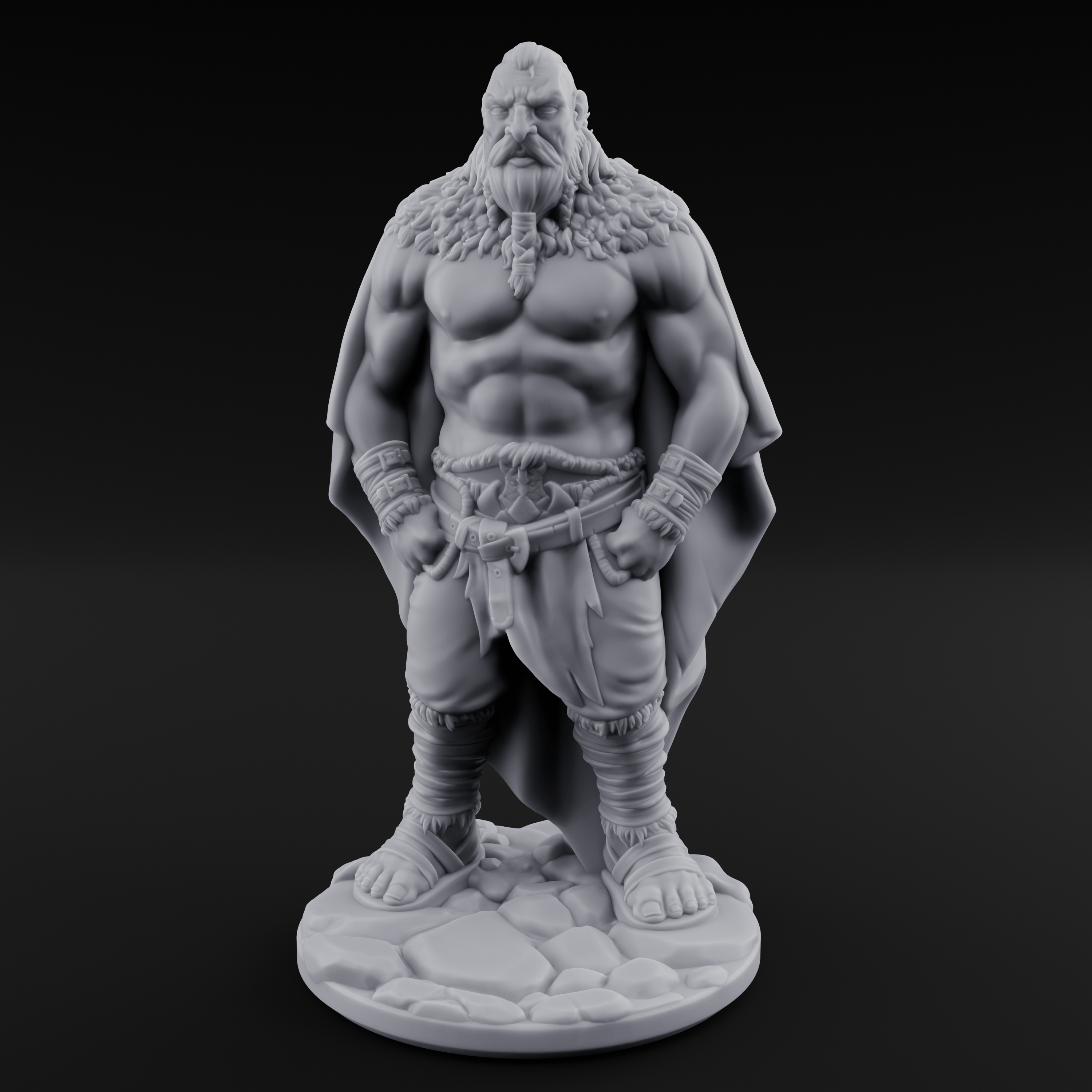 Belt Gripping Human Barbarian A