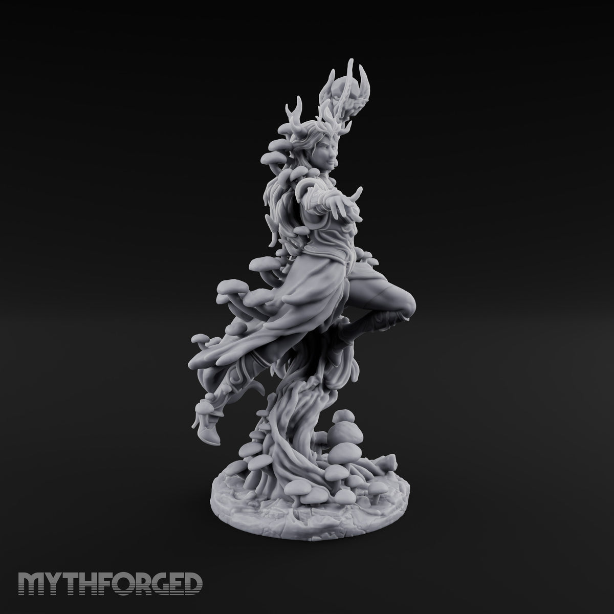 The Forest Floor Followed Her Up Dryad Fungal Druid