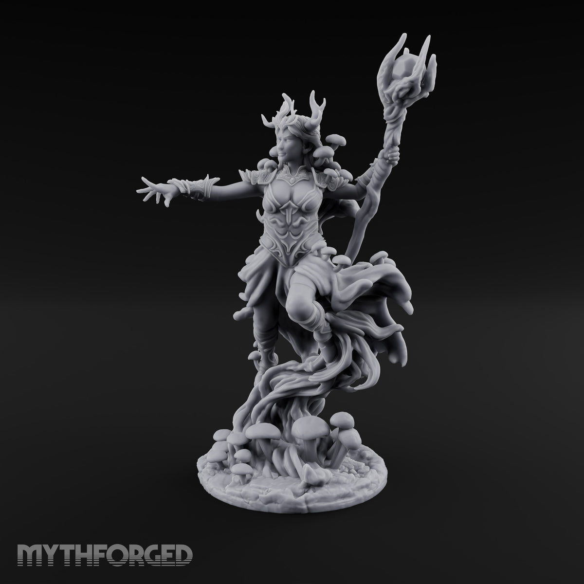 The Forest Floor Followed Her Up Dryad Fungal Druid
