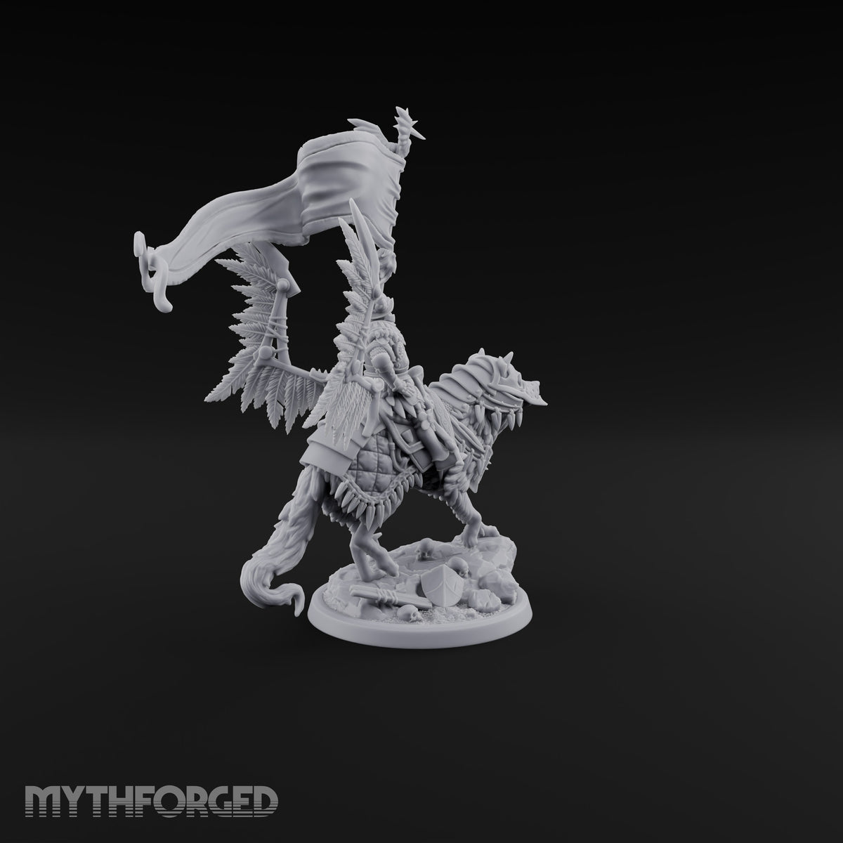 Steel, Feather and Fang Human Winged Hussars on Dire Wolves — A