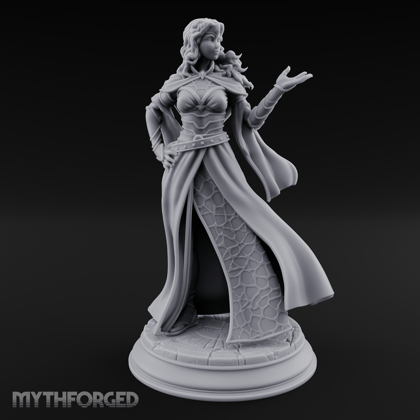 Cloak Billowing Majestically Human Noble Miniature for Dungeons and Dragons, Pathfinder or other TTRPGs