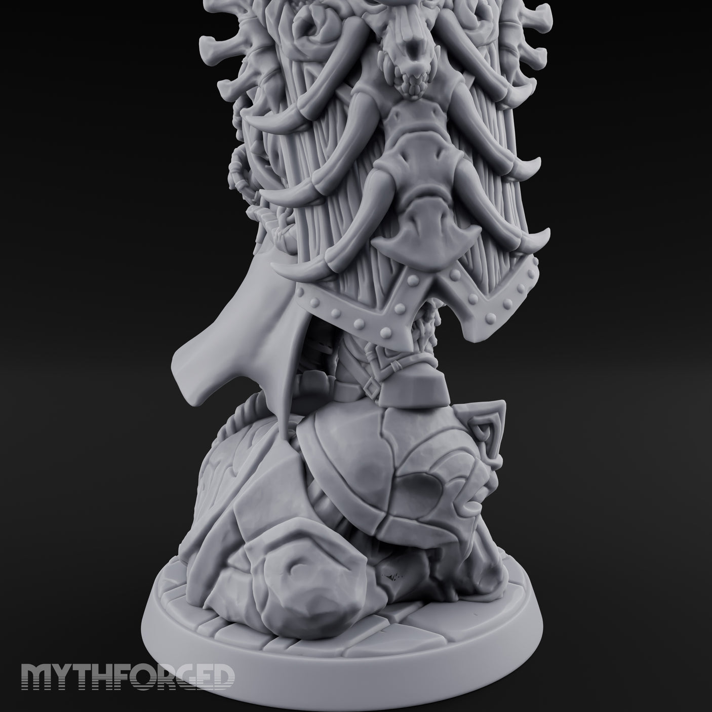 Axe Raising Ancestral Dwarf DraugrWarlord Miniature for Dungeons and Dragons, Pathfinder or other TTRPGs