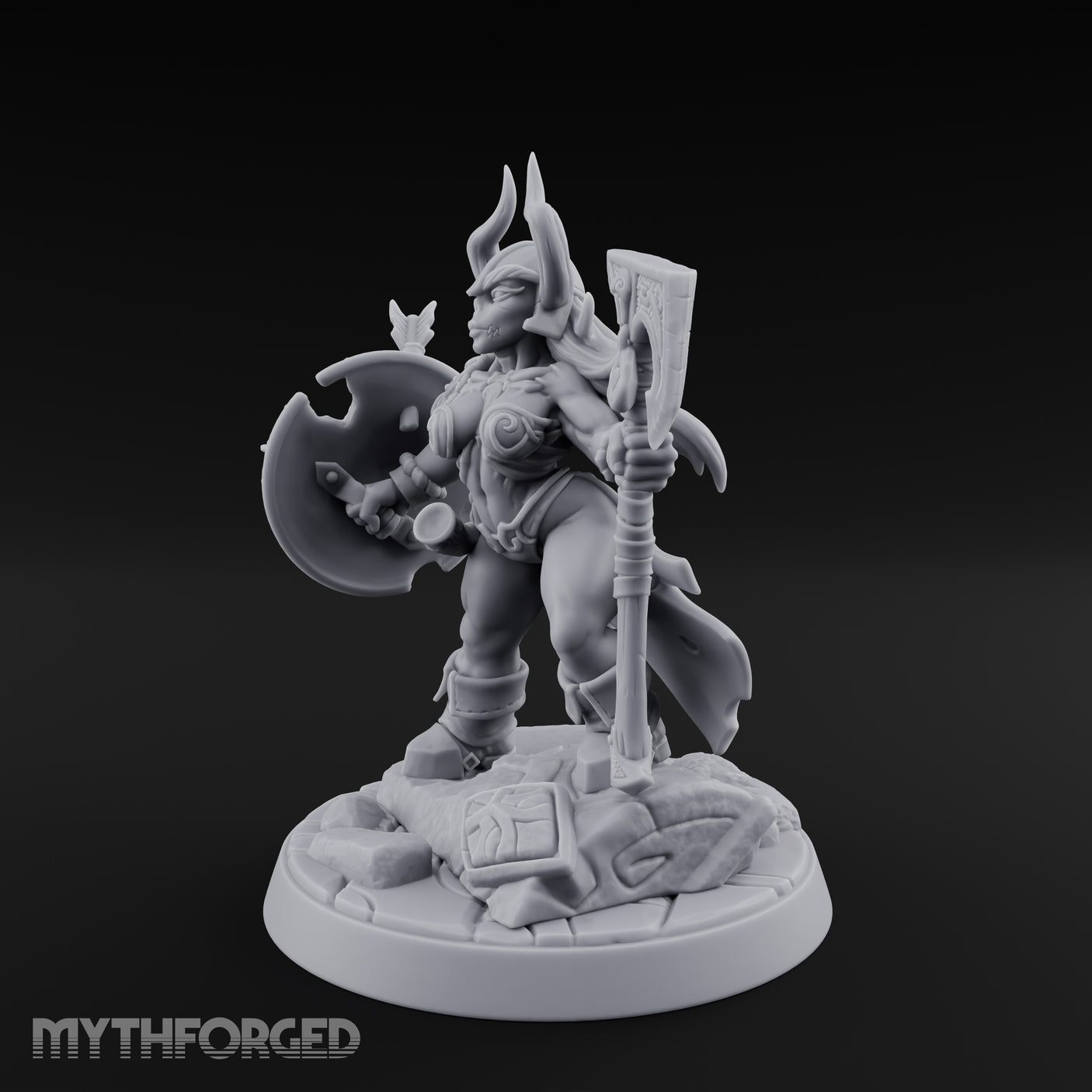 Arrow Peppered Dwarf Draugr Pinup Miniature for Dungeons and Dragons, Pathfinder or other TTRPGs