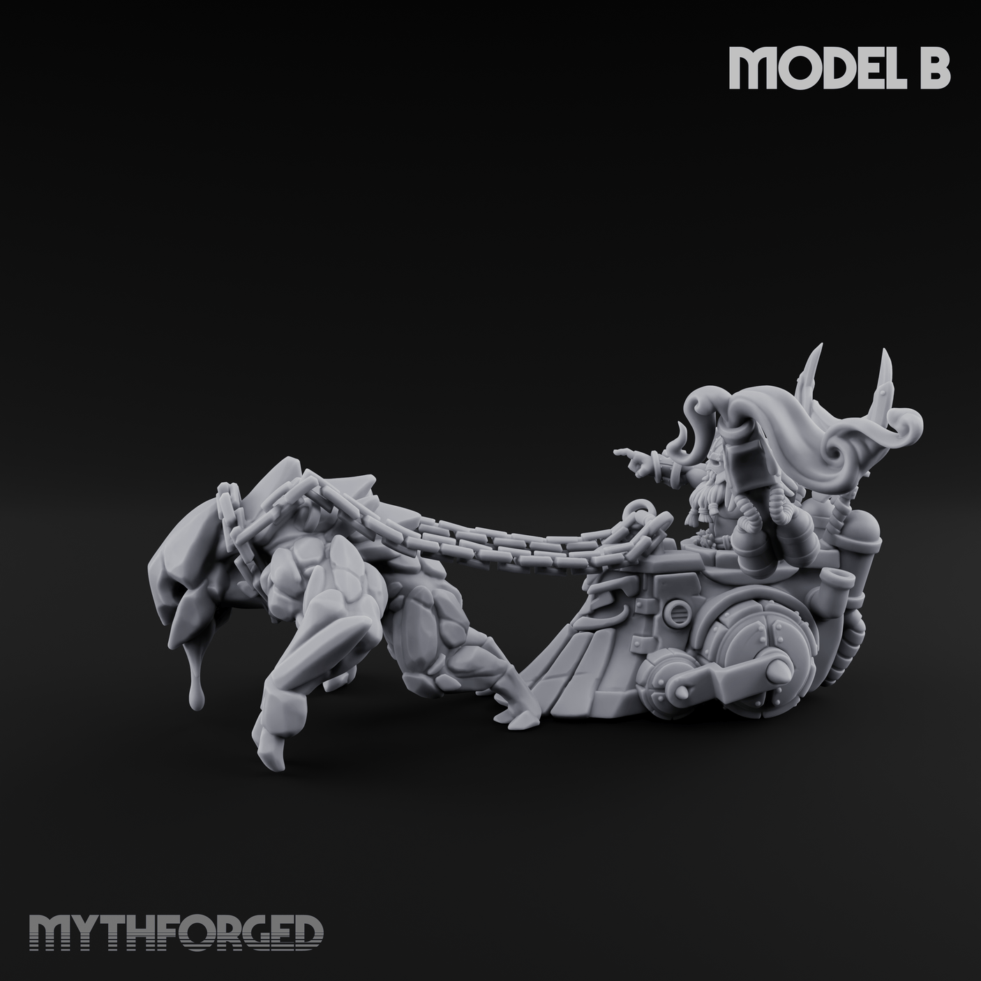 Storming Forward Dwarf Siege Troops B Miniature for Dungeons and Dragons, Pathfinder or other TTRPGs