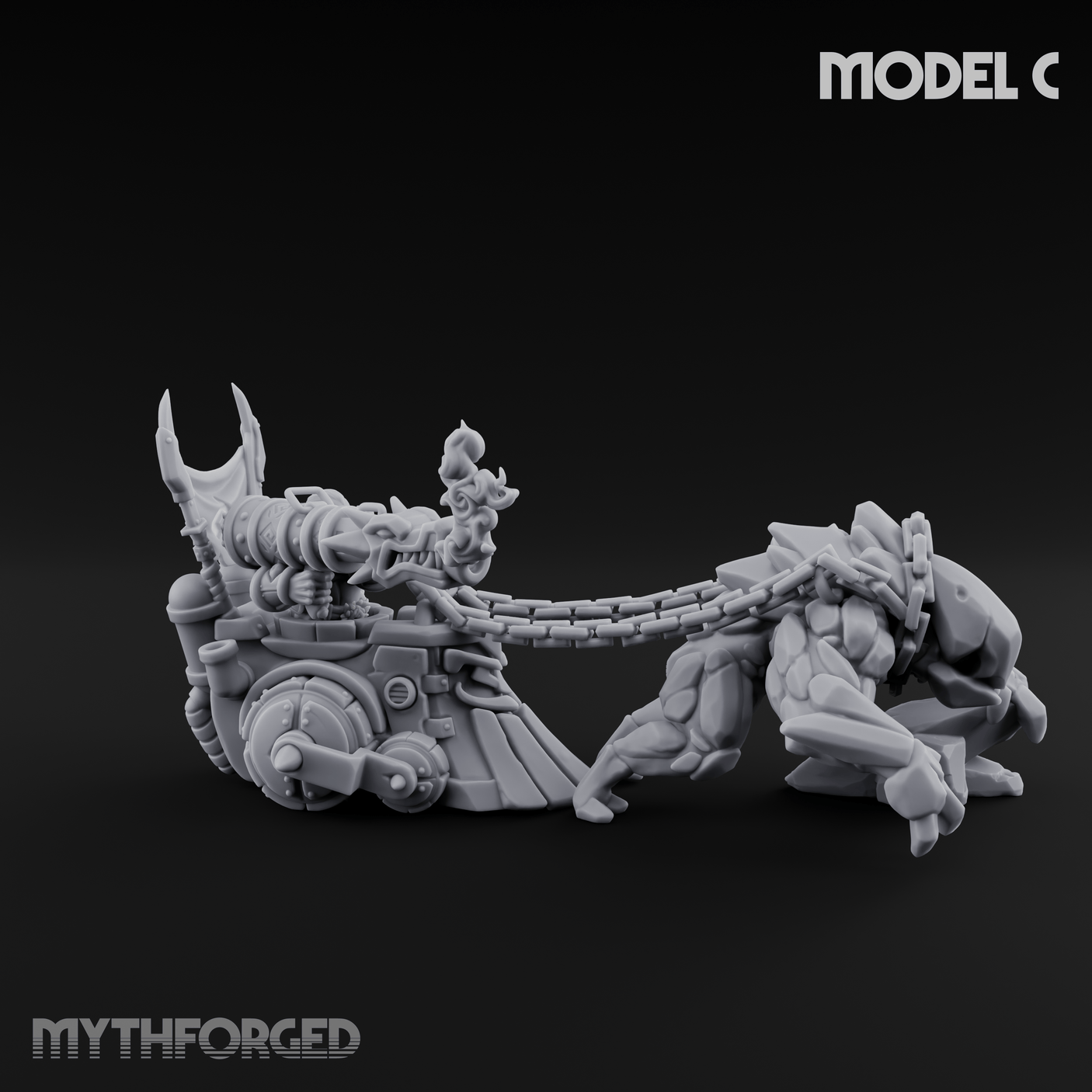 Storming Forward Dwarf Siege Troops C Miniature for Dungeons and Dragons, Pathfinder or other TTRPGs