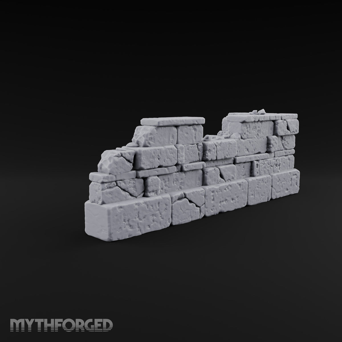 Snow Capped Ruined Stone Wall E — Standard