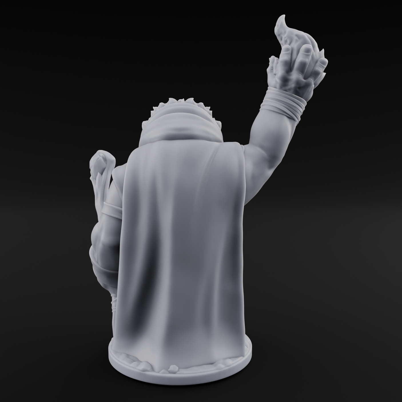 Flame Tossing Walrusfolk Mage Miniature for Dungeons and Dragons, Pathfinder or other TTRPGs