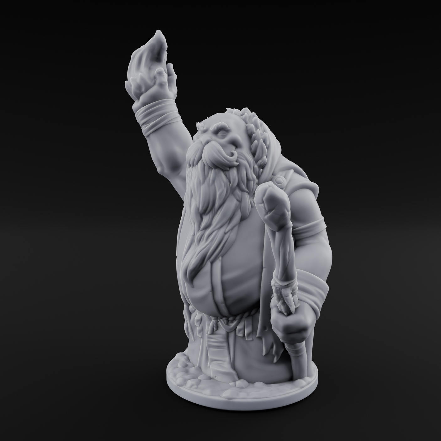 Flame Tossing Walrusfolk Mage Miniature for Dungeons and Dragons, Pathfinder or other TTRPGs