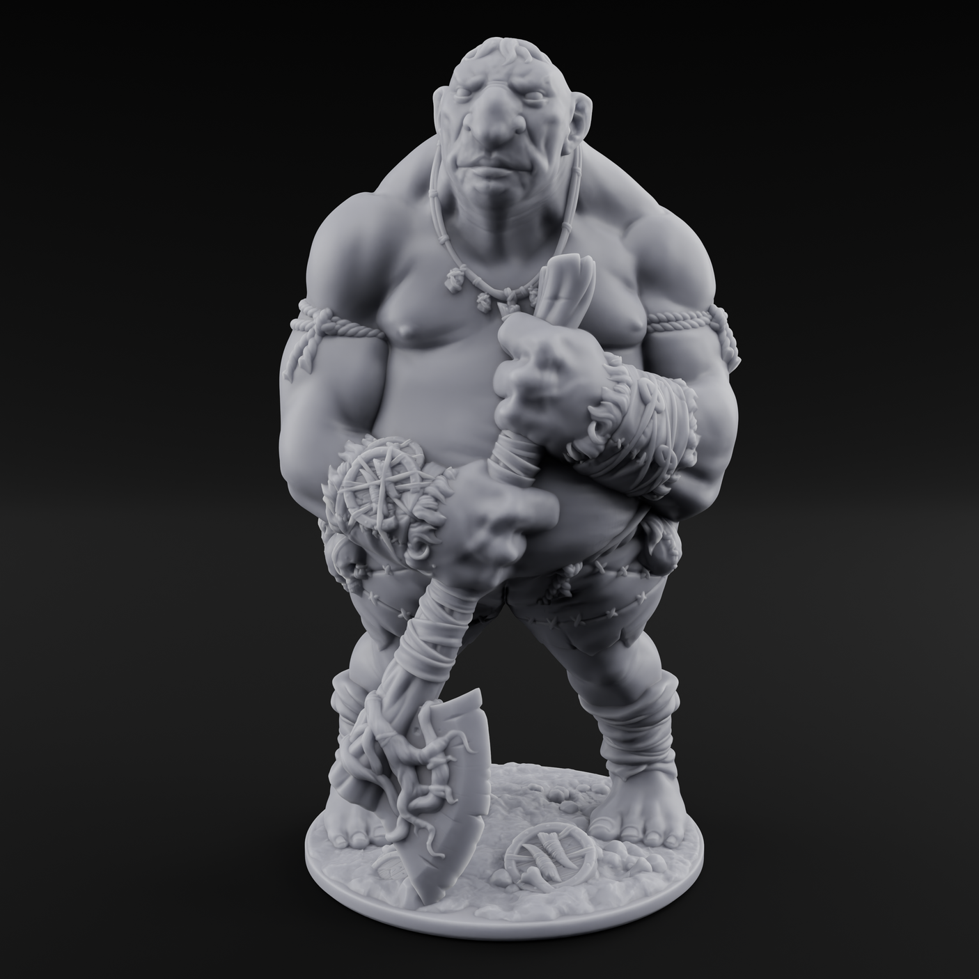 Slouching With Intent Hill Giant Wanderer Miniature for Dungeons and Dragons, Pathfinder or other TTRPGs