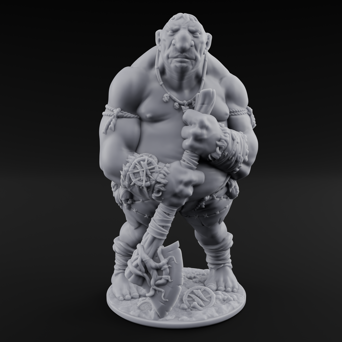 Slouching With Intent Hill Giant Wanderer Miniature for Dungeons and Dragons, Pathfinder or other TTRPGs