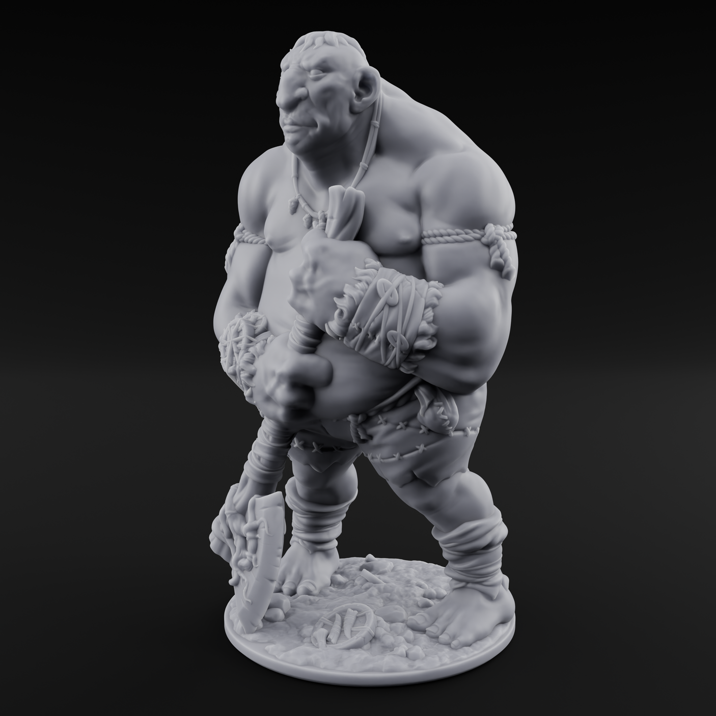 Slouching With Intent Hill Giant Wanderer Miniature for Dungeons and Dragons, Pathfinder or other TTRPGs