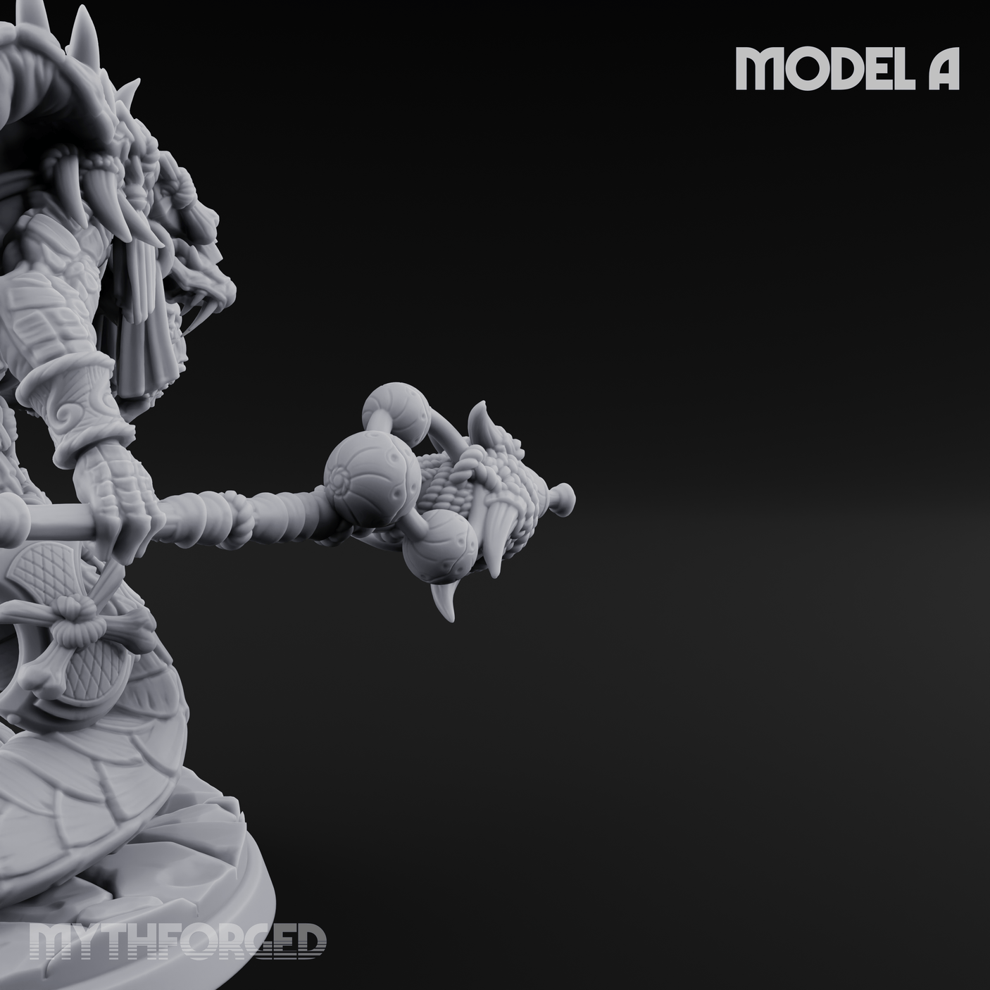Skulls Dangling Naga Warlocks A Miniature for Dungeons and Dragons, Pathfinder or other TTRPGs
