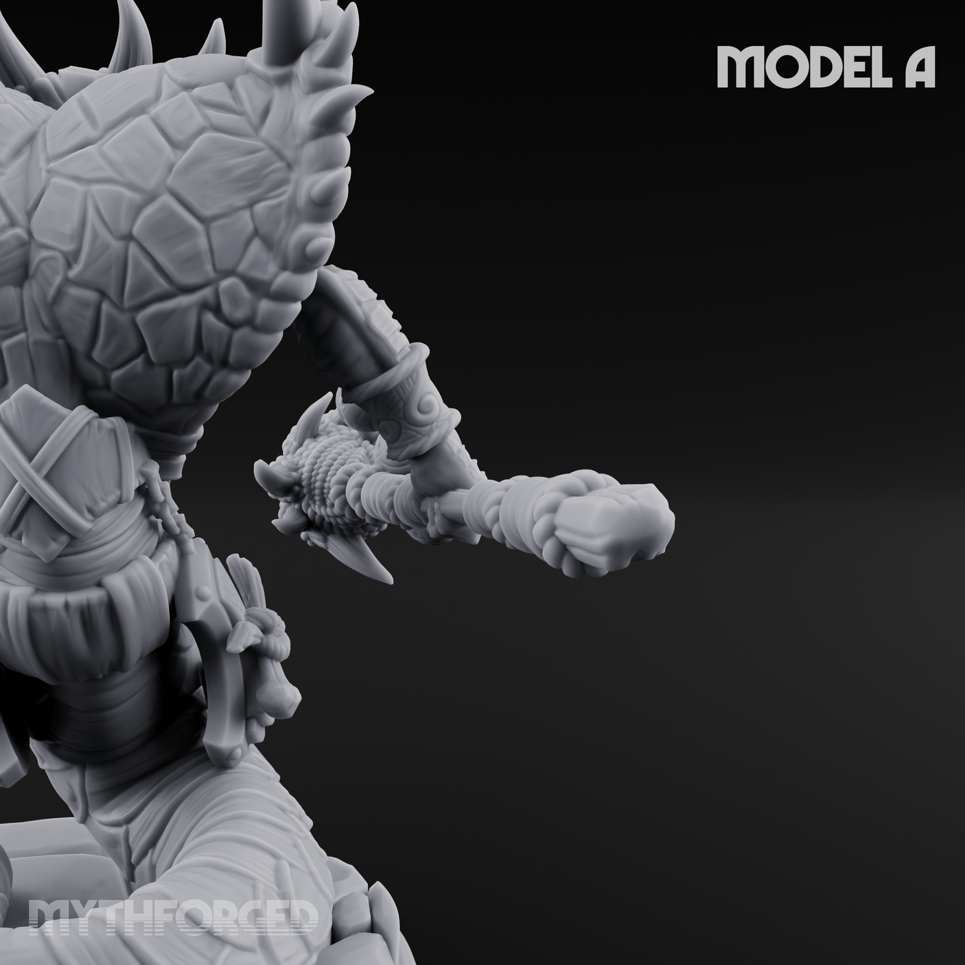 Skulls Dangling Naga Warlocks A Miniature for Dungeons and Dragons, Pathfinder or other TTRPGs