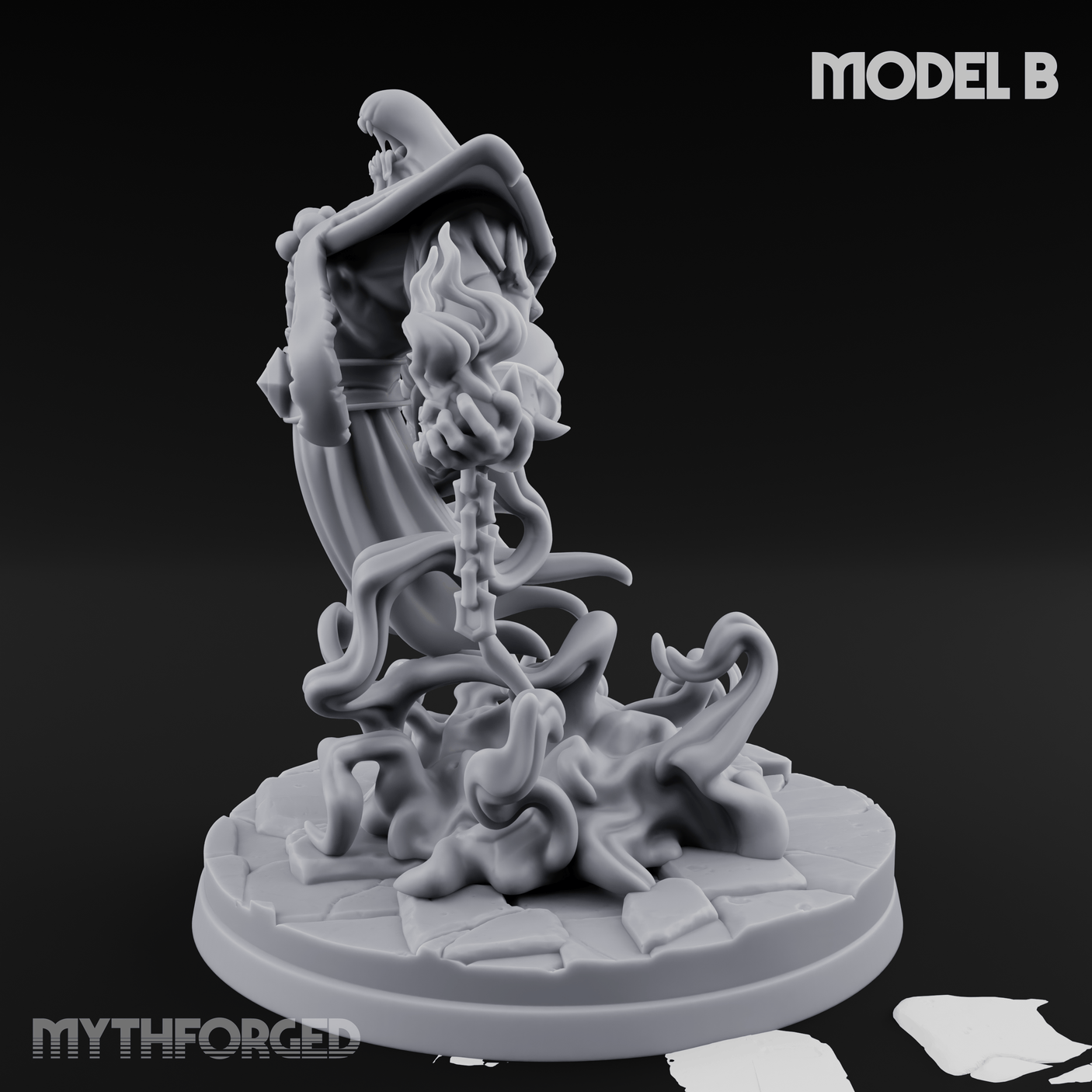 Chains Spread Wide Specter Warrior B Miniature for Dungeons and Dragons, Pathfinder or other TTRPGs