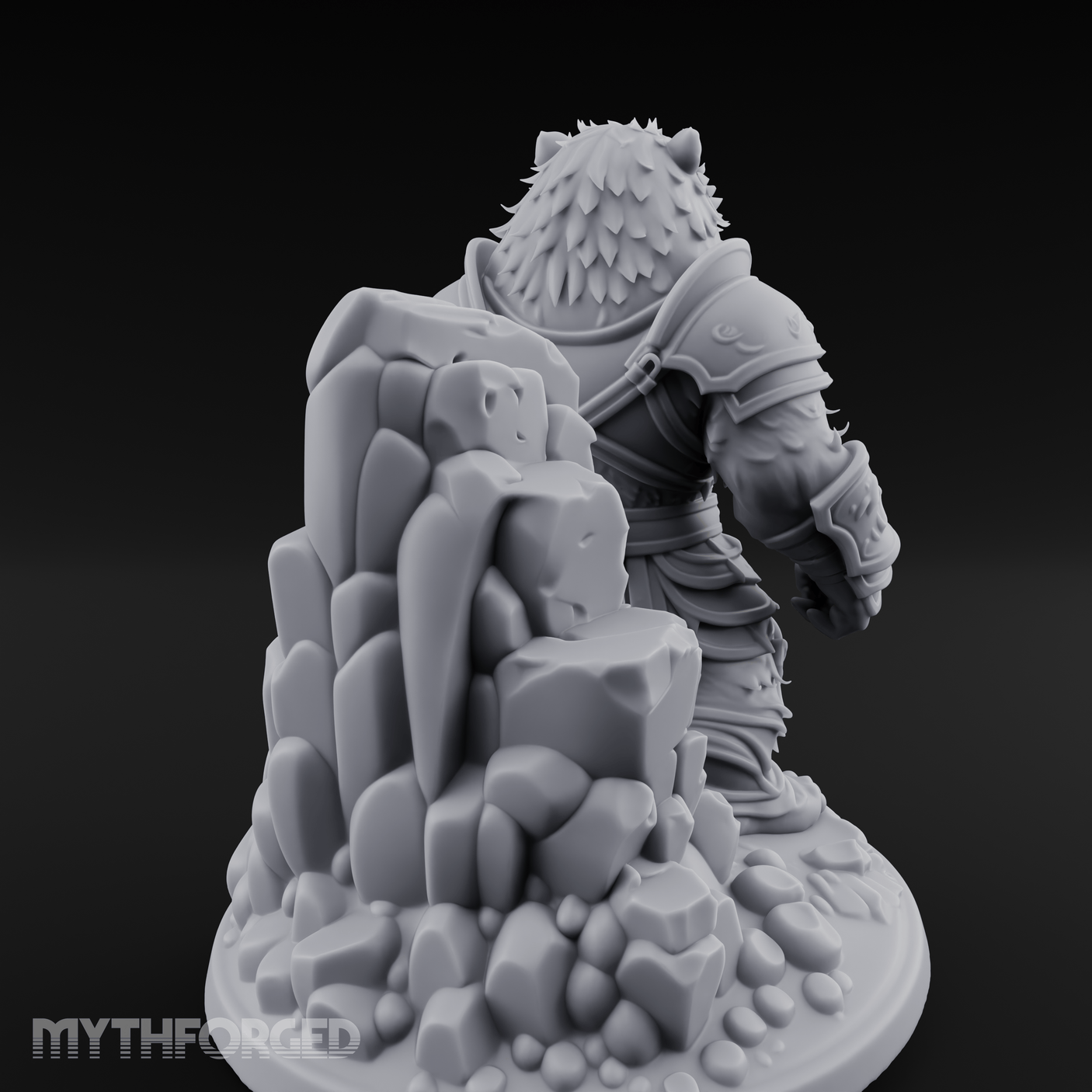Roaring In Regalia Ursine Warrior Miniature for Dungeons and Dragons, Pathfinder or other TTRPGs