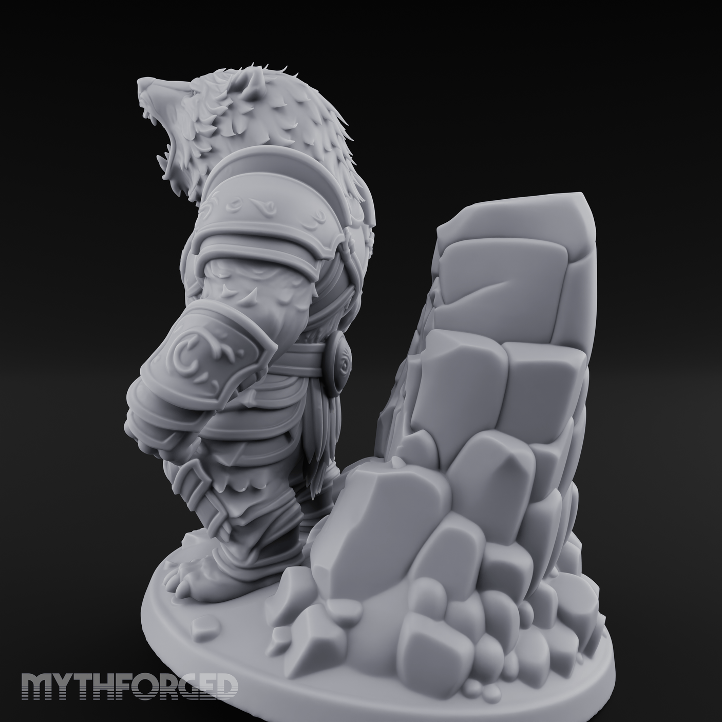Roaring In Regalia Ursine Warrior Miniature for Dungeons and Dragons, Pathfinder or other TTRPGs