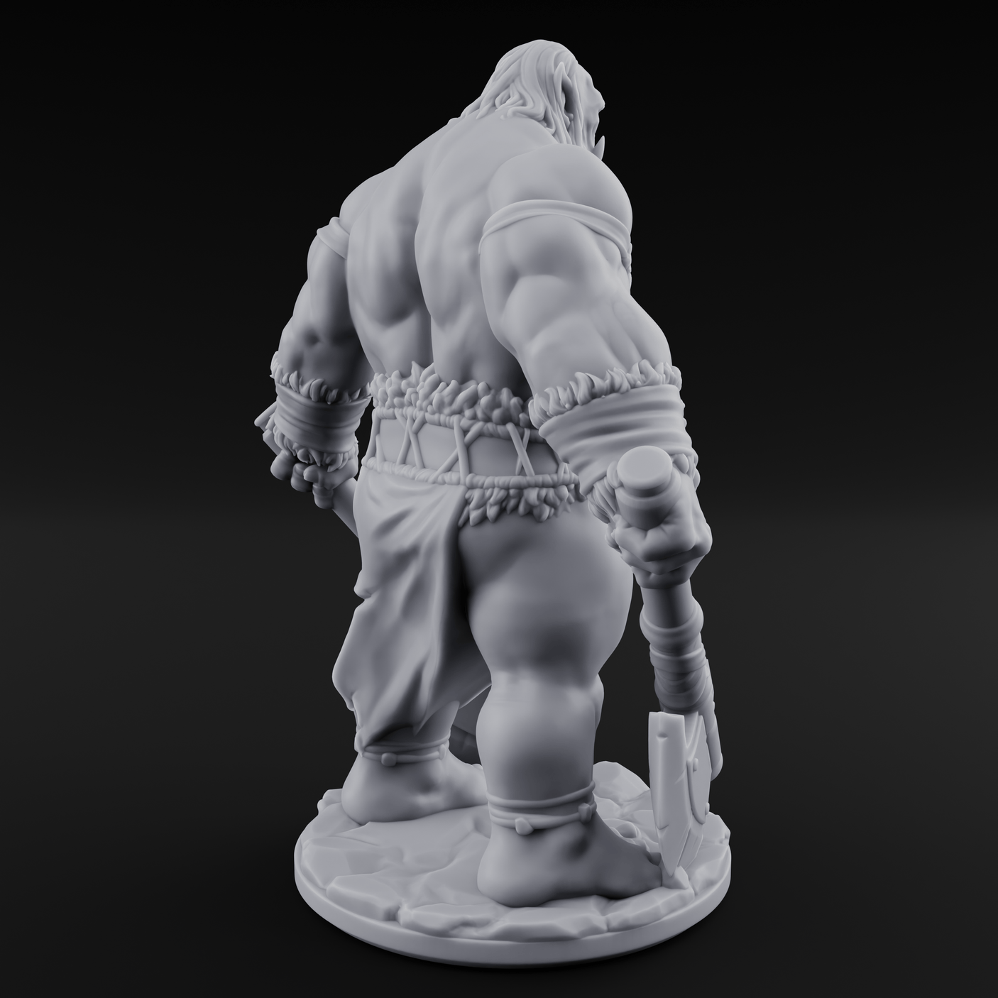 Dragging The Cleaver Orc Warrior A Miniature for Dungeons and Dragons, Pathfinder or other TTRPGs