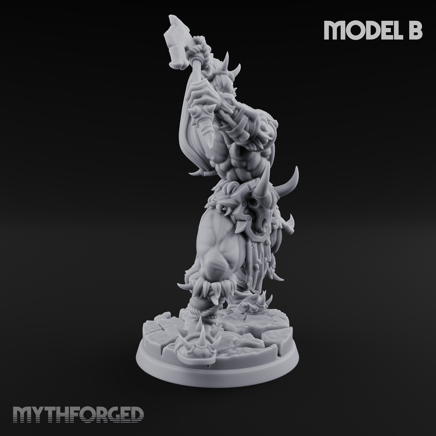 Stalwart Axe Orc Warriors B Miniature for Dungeons and Dragons, Pathfinder or other TTRPGs