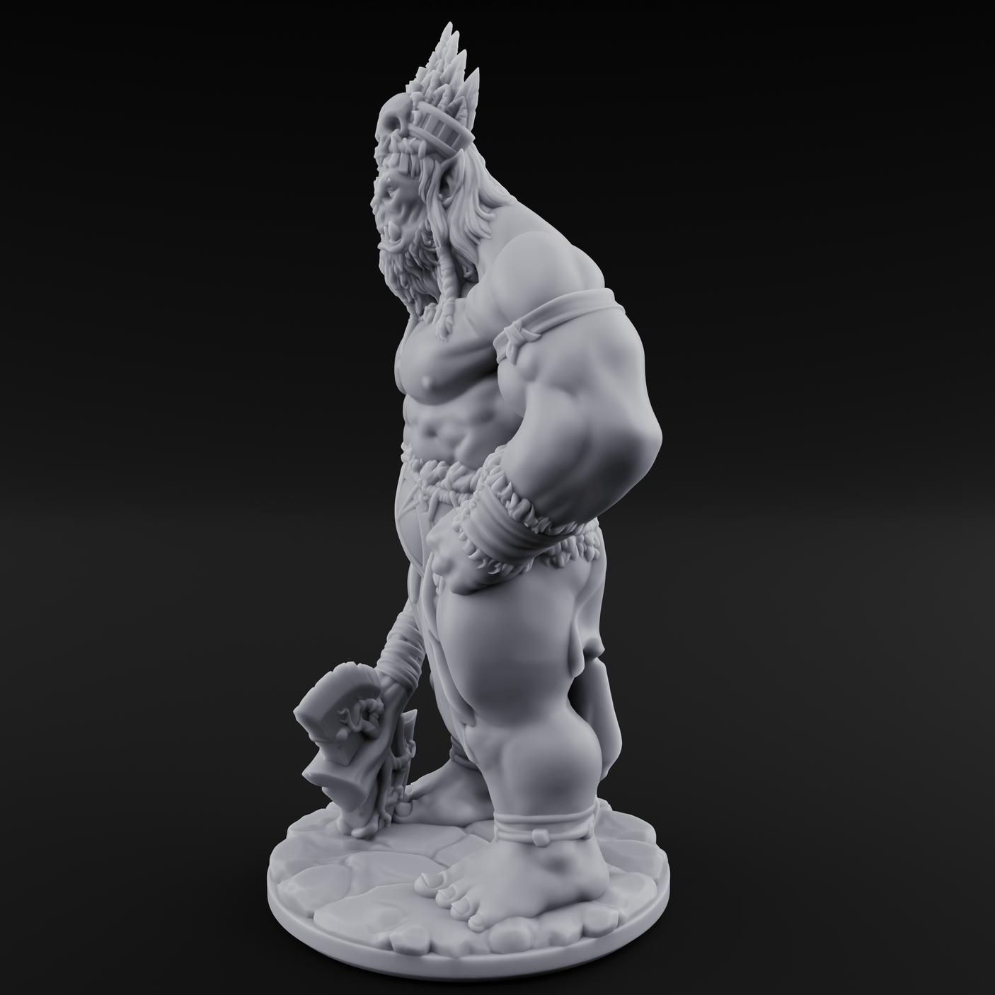 Dragging The Cleaver Orc Warrior B Miniature for Dungeons and Dragons, Pathfinder or other TTRPGs