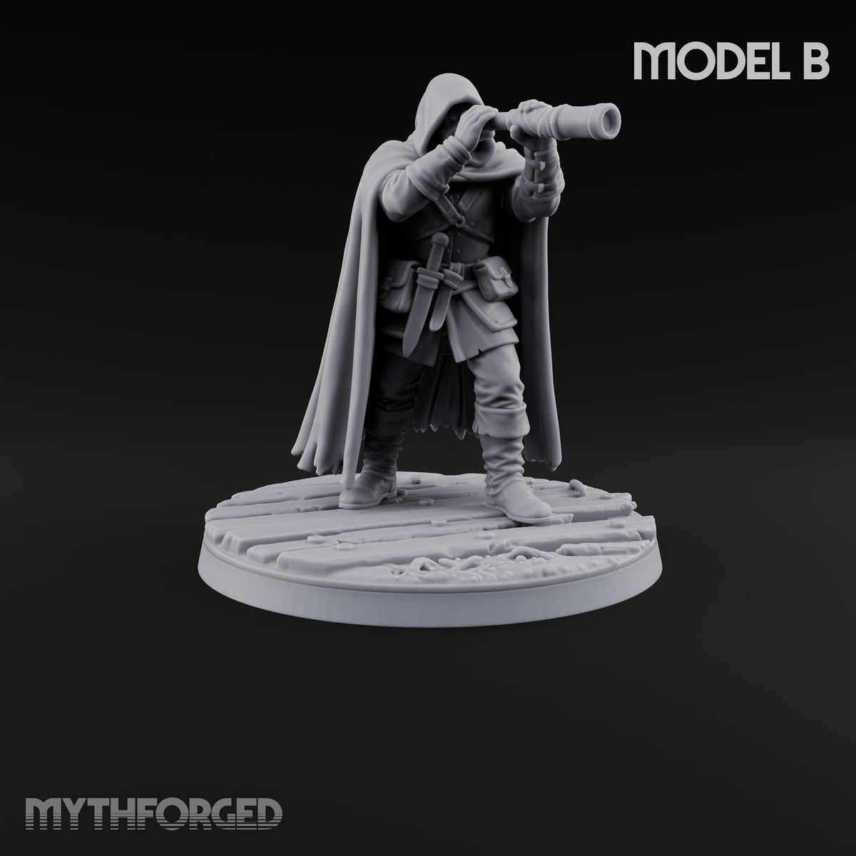 Eyes on the Trail Human Scout B Miniature for Dungeons and Dragons, Pathfinder or other TTRPGs