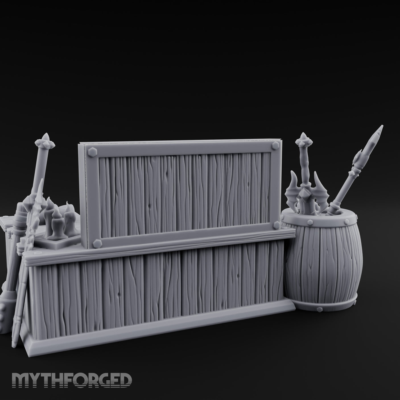 Weapon-Hung Chain-Stitched Warlord's Bed Chamber Set gallery 6