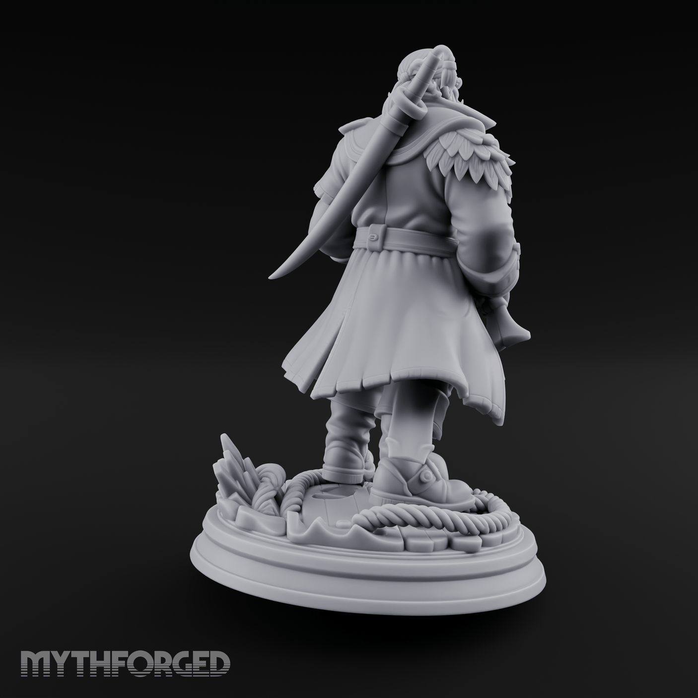 Grinning With Rifle Gunslinger Miniature for Dungeons and Dragons, Pathfinder or other TTRPGs