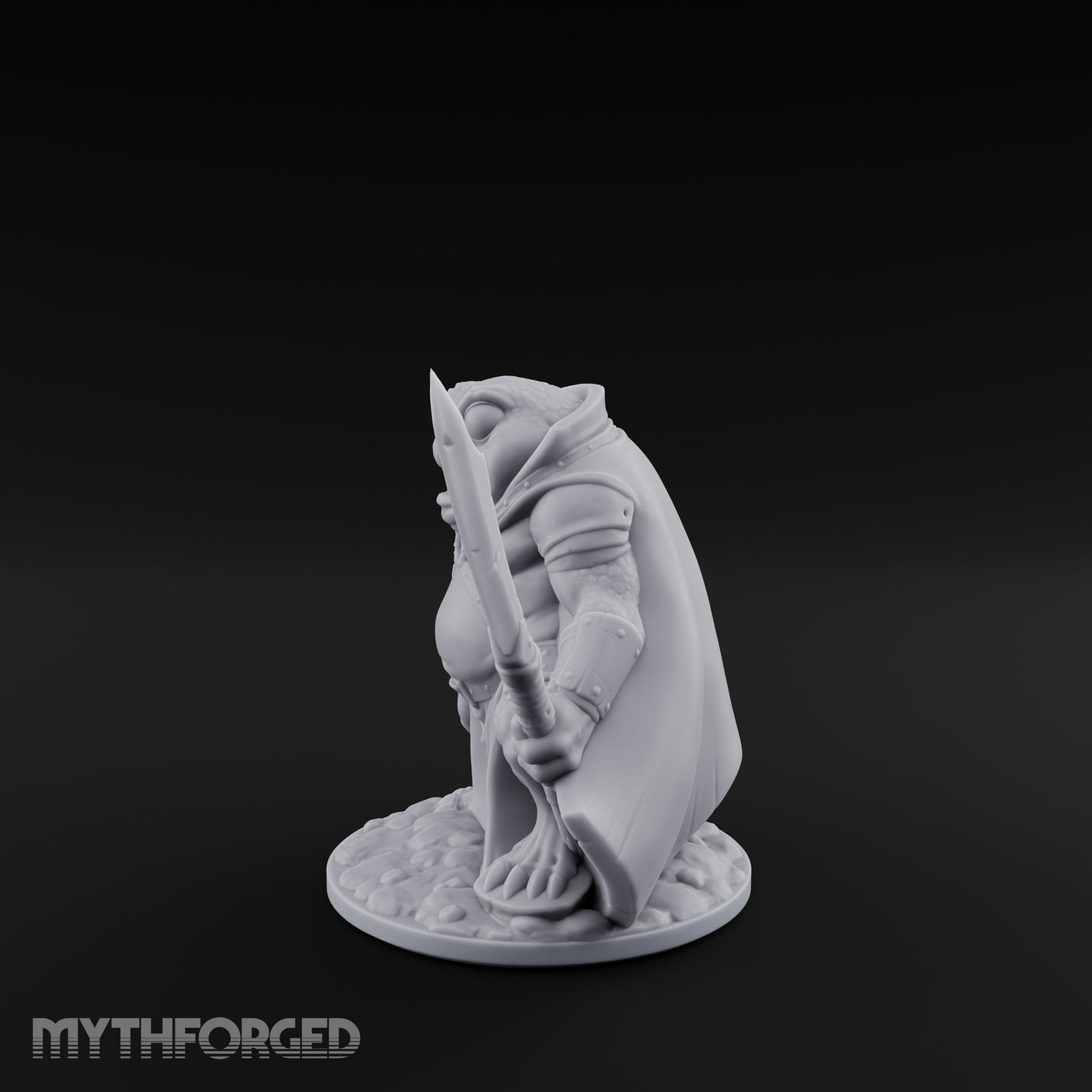 Weapon Wielding Bullywug Guard Model A Miniature for Dungeons and Dragons, Pathfinder or other TTRPGs