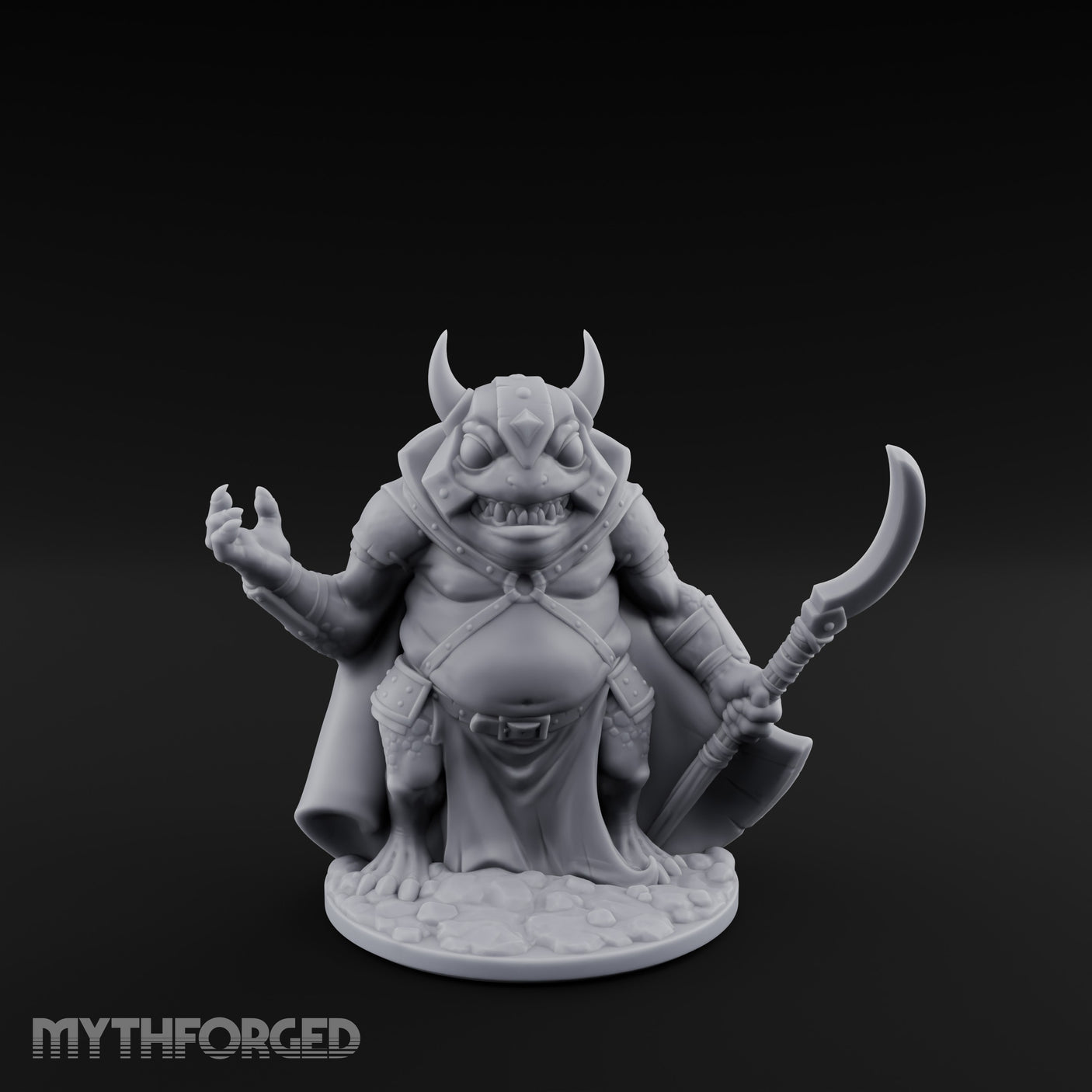 Weapon Wielding Bullywug Guard Model C Miniature for Dungeons and Dragons, Pathfinder or other TTRPGs
