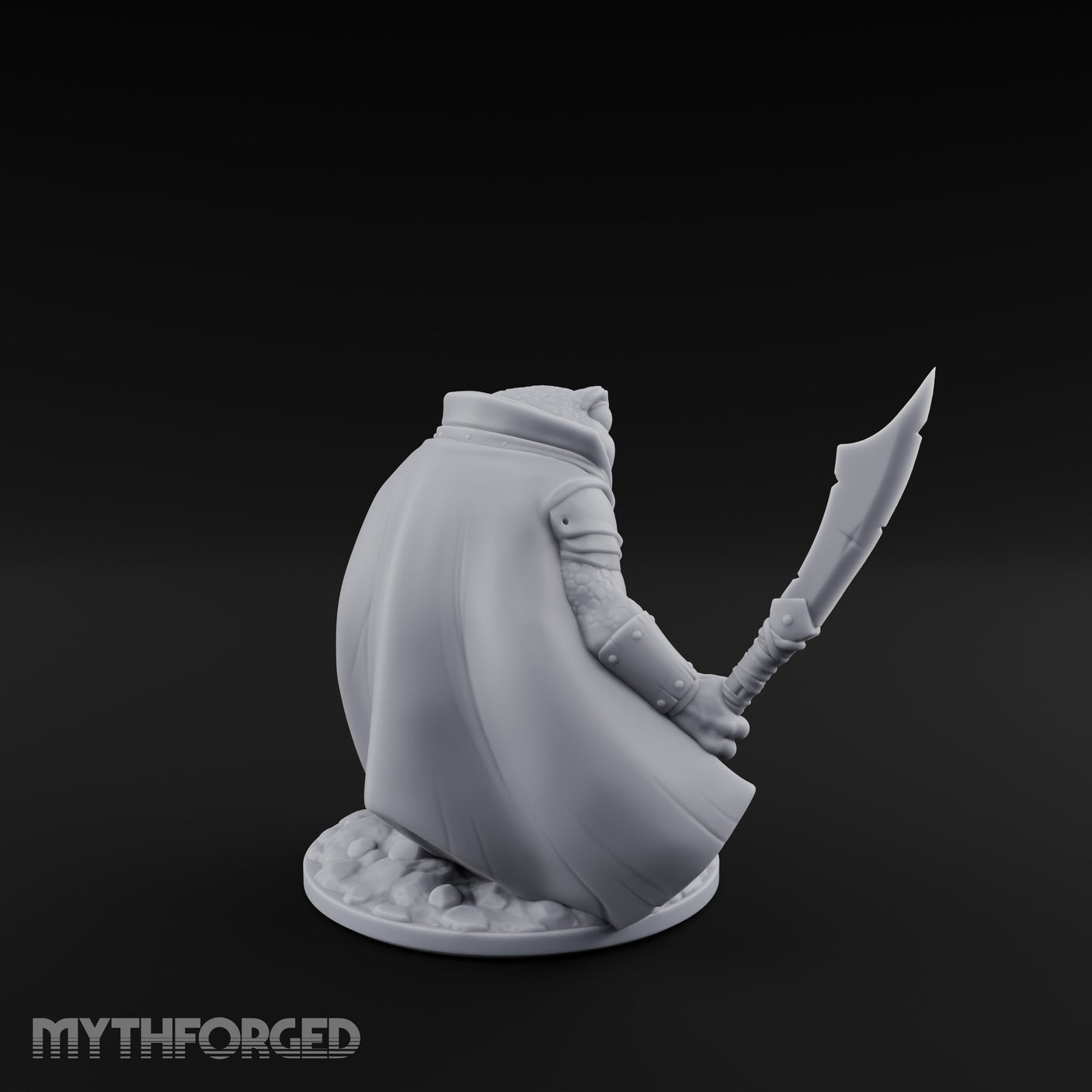 Weapon Wielding Bullywug Guard Model D Miniature for Dungeons and Dragons, Pathfinder or other TTRPGs