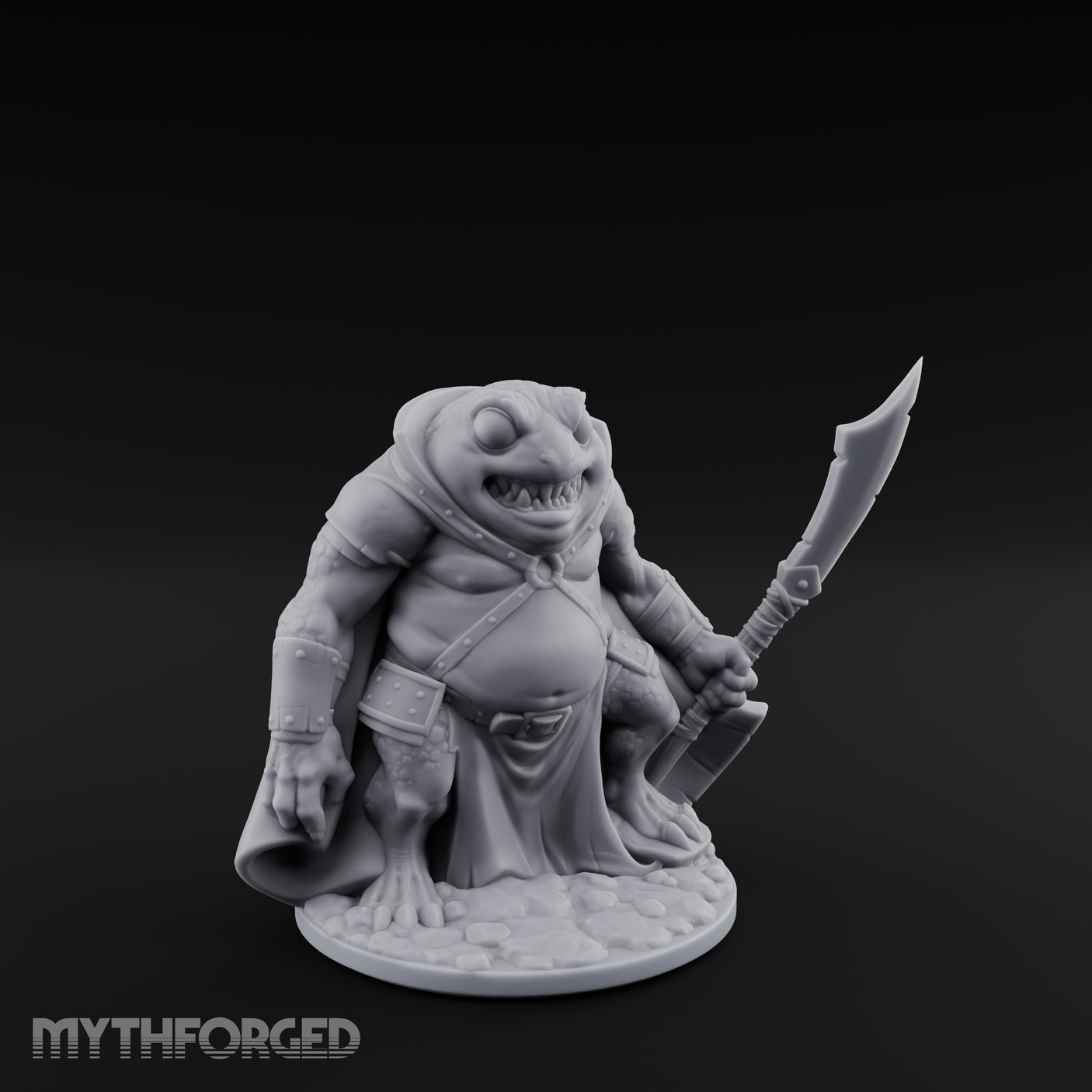 Weapon Wielding Bullywug Guards Miniature for Dungeons and Dragons, Pathfinder or other TTRPGs